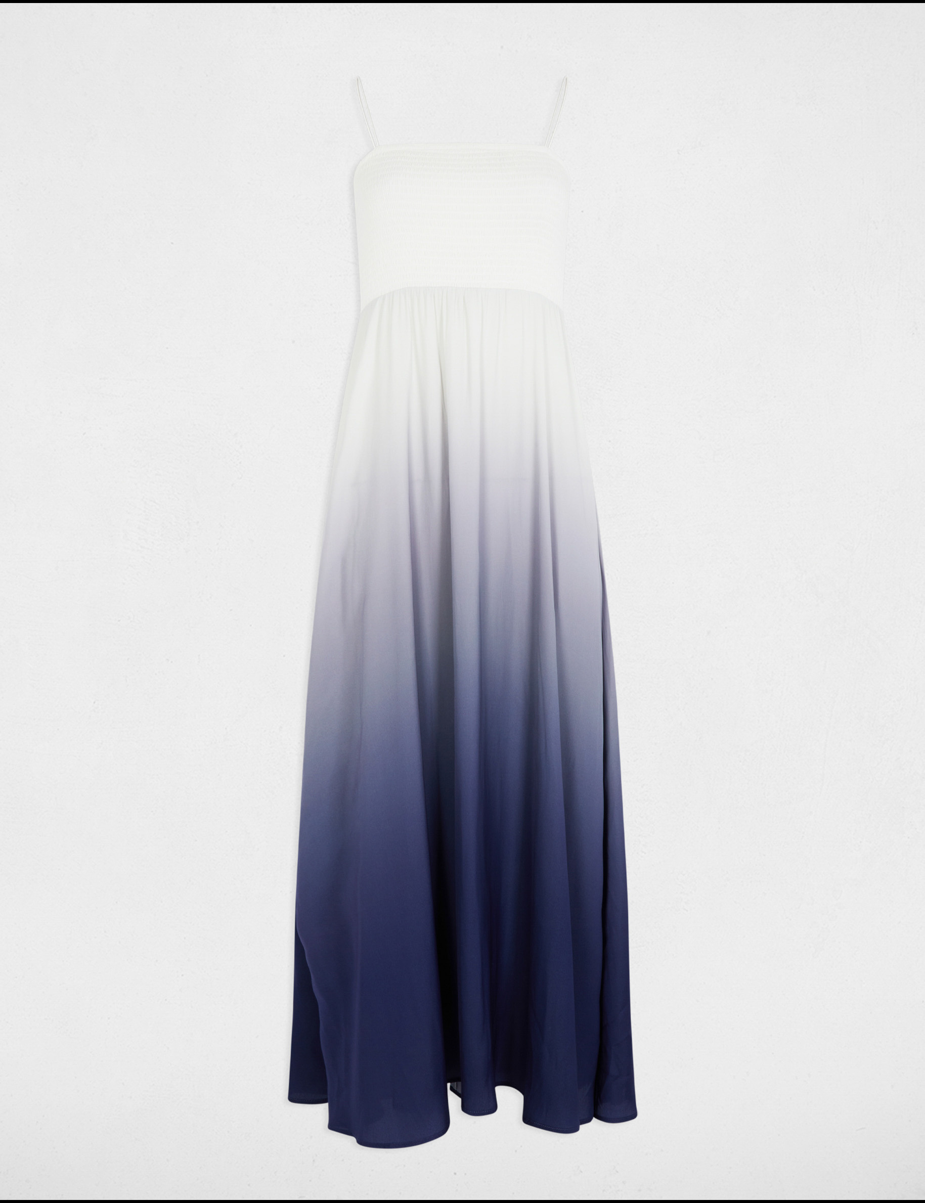 robe longue droite fluide multicolore femme Robe longue droite fluide multicolore femme
