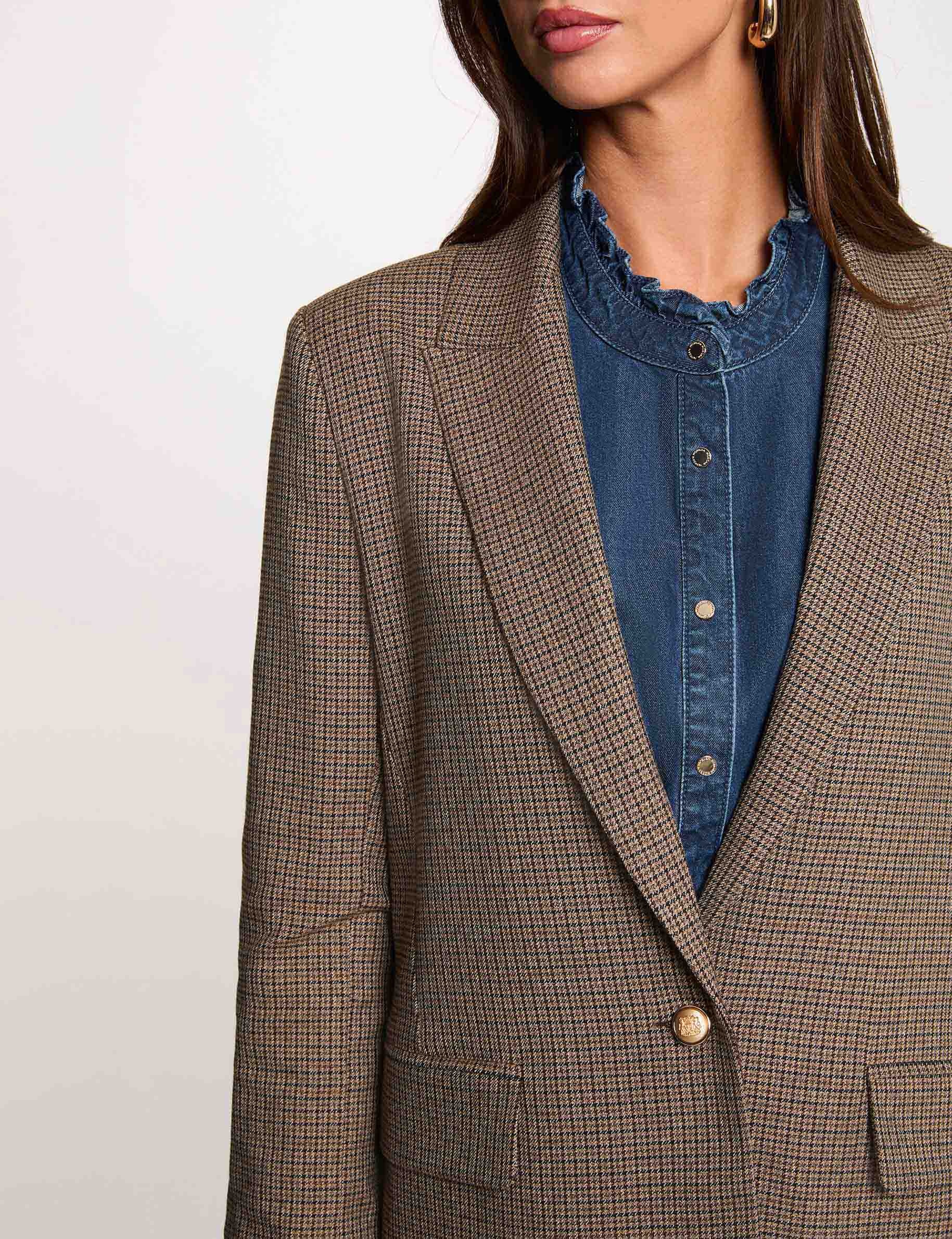 Gerade geschnittener Blazer mehrfarbig damen