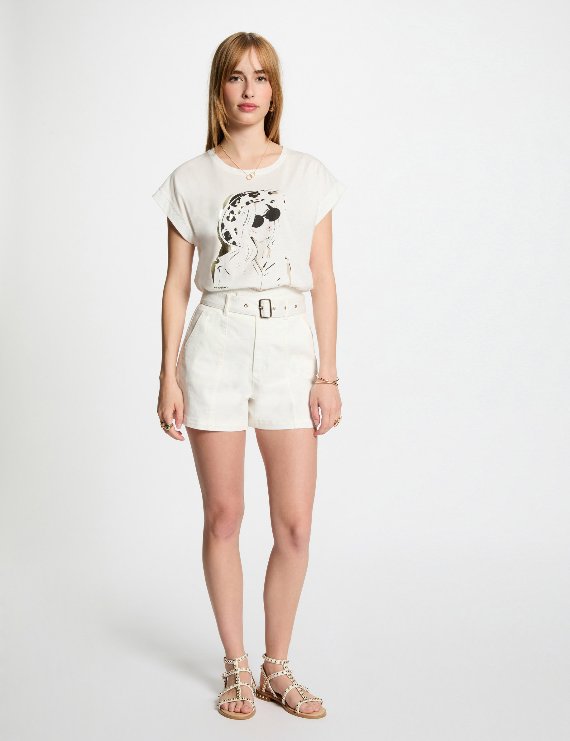 t shirt a inscription blanc femme T-shirt à inscription blanc femme