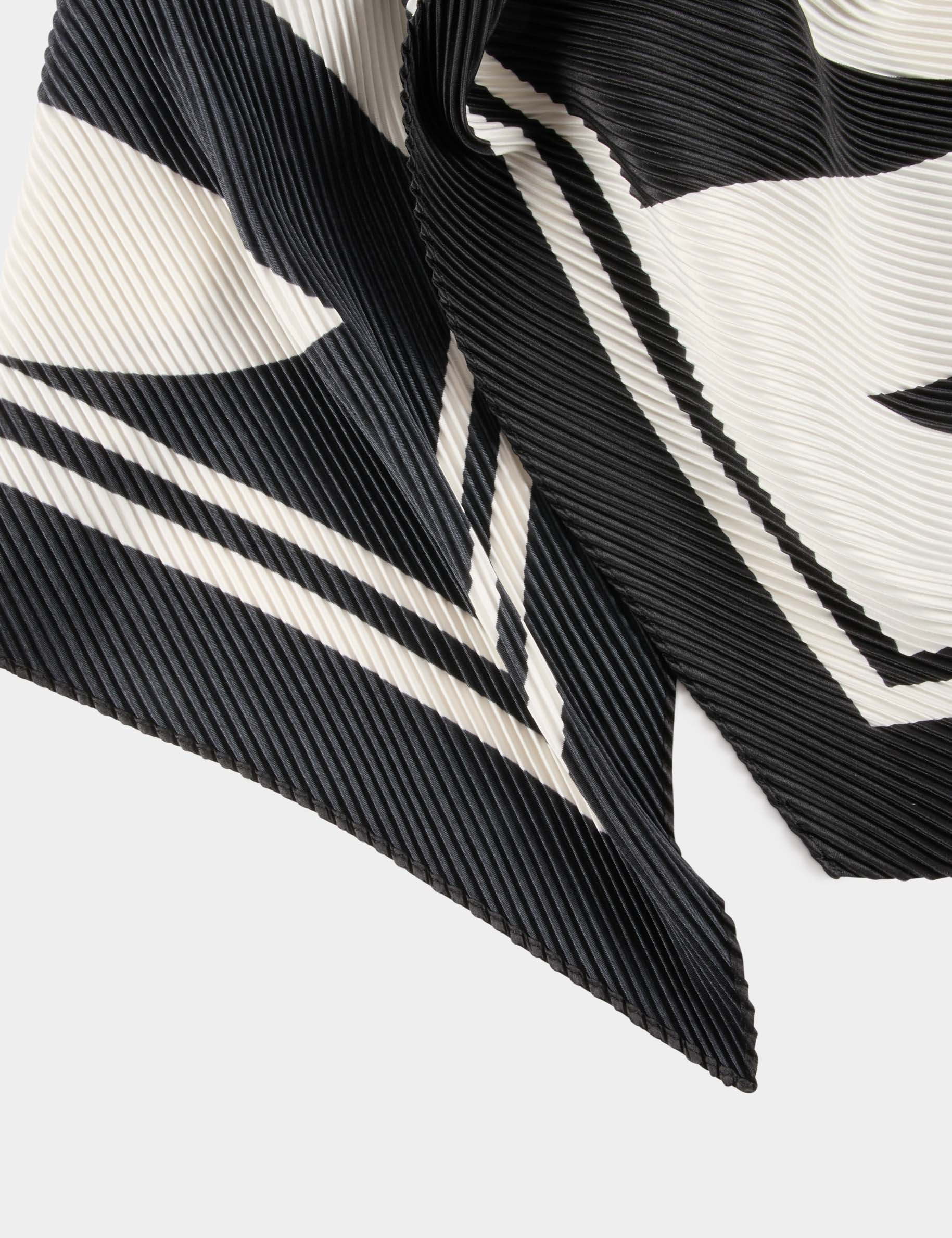 Plissierter Schal weiss damen