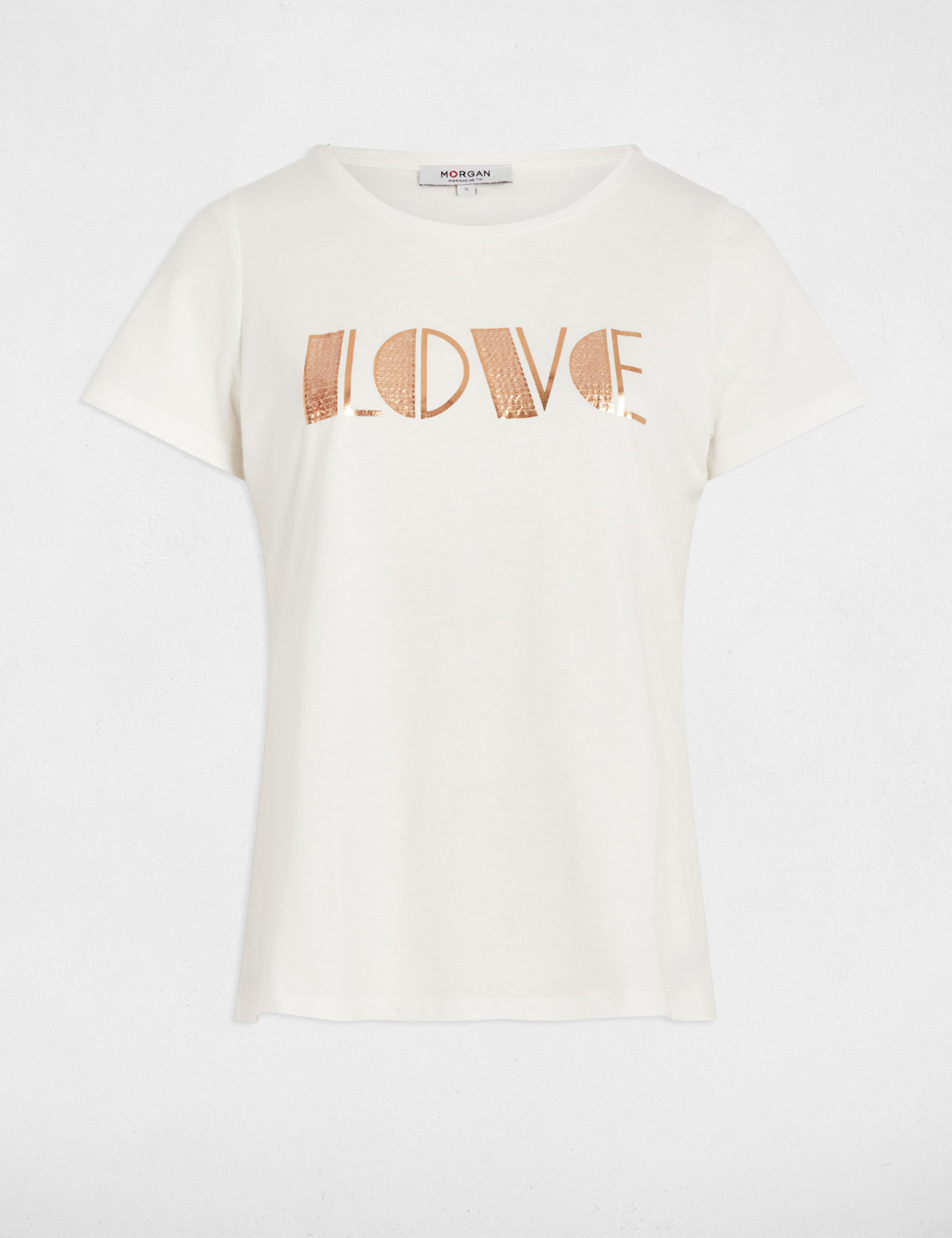 t shirt a inscription blanc femme T-shirt à inscription blanc femme