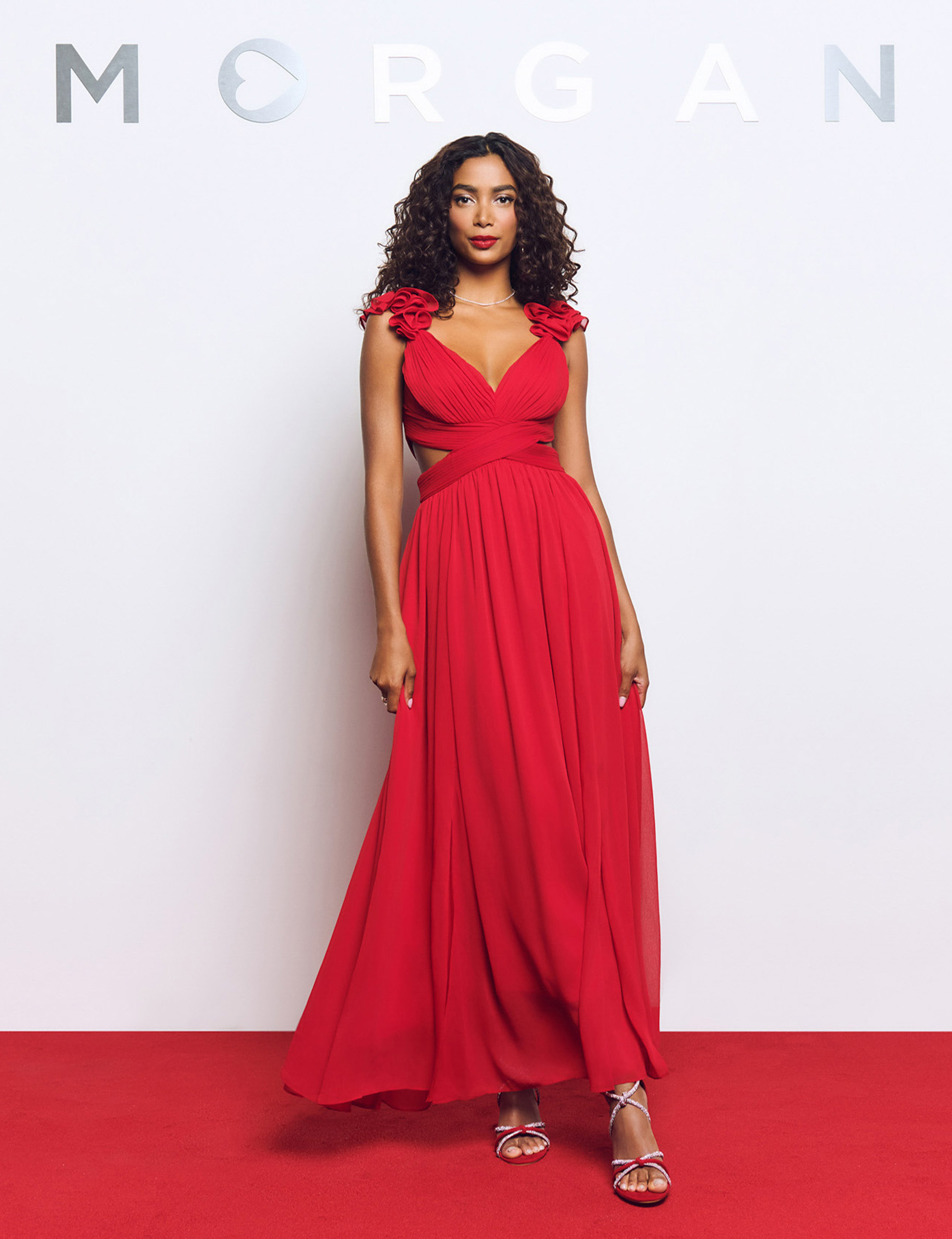 langes gerade flieendes kleid rot damen Langes, gerade fließendes Kleid rot damen