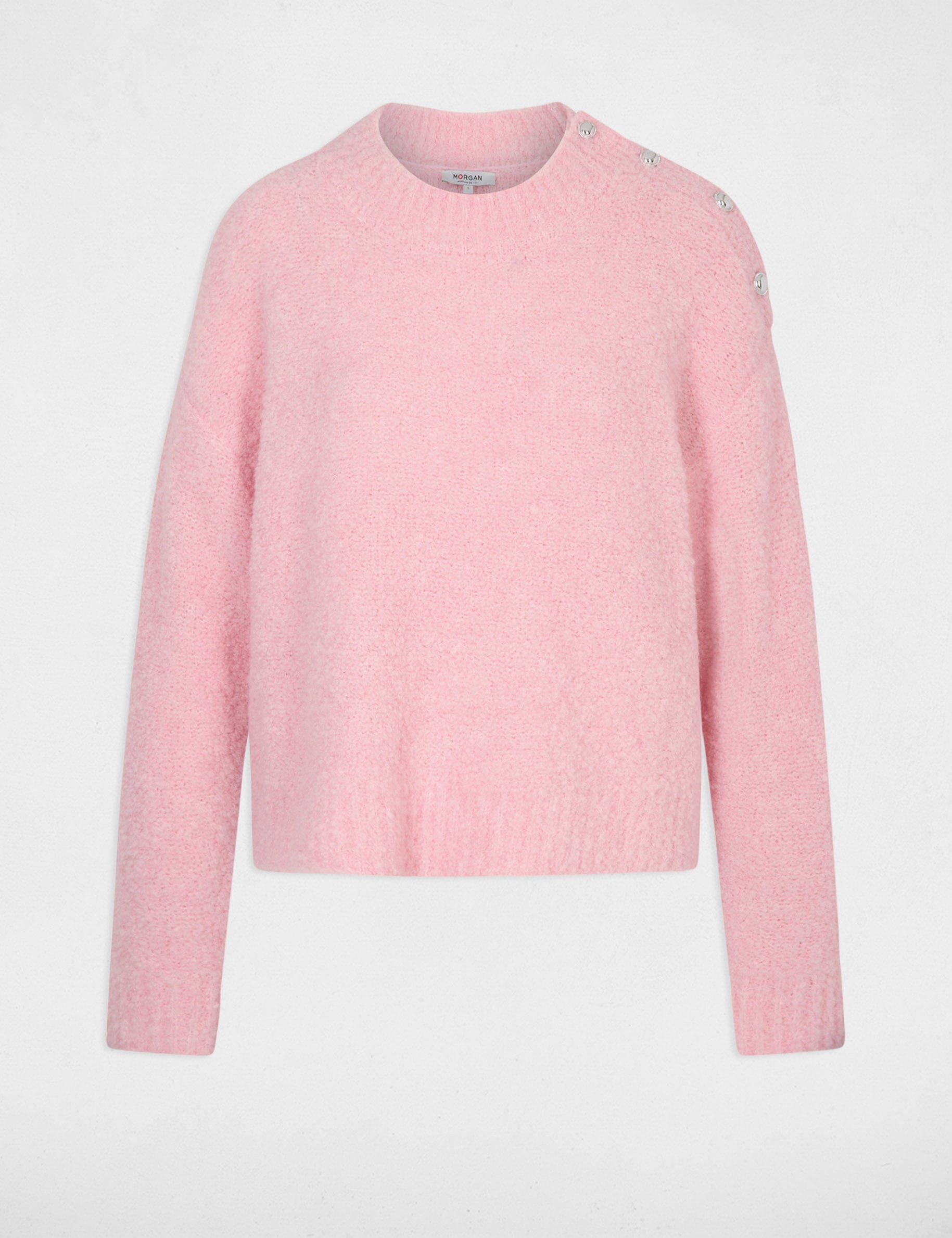 Pullover mit Rundhalsausschnitt hellrosa damen