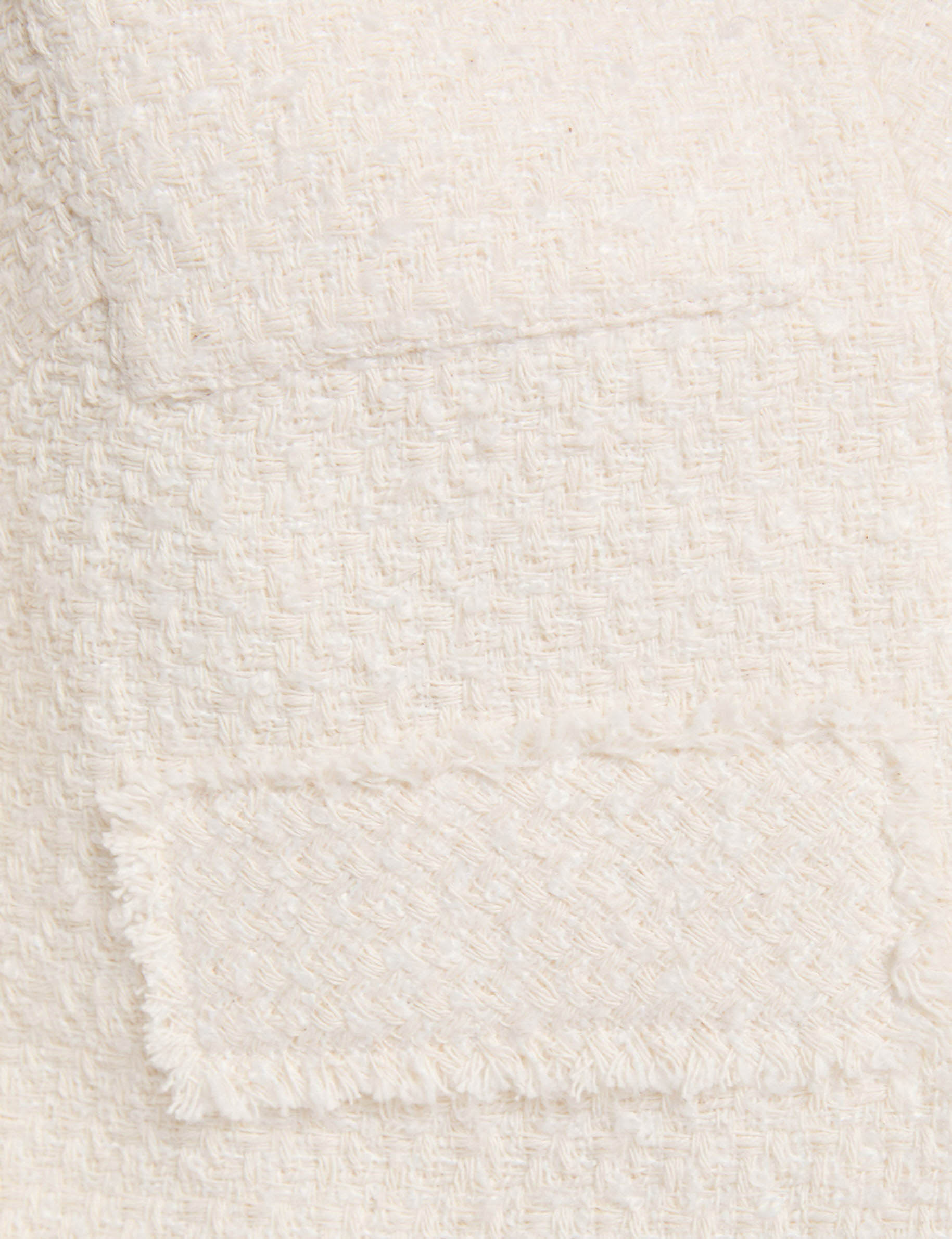 Veste ajust&eacute;e cropped ivoire femme