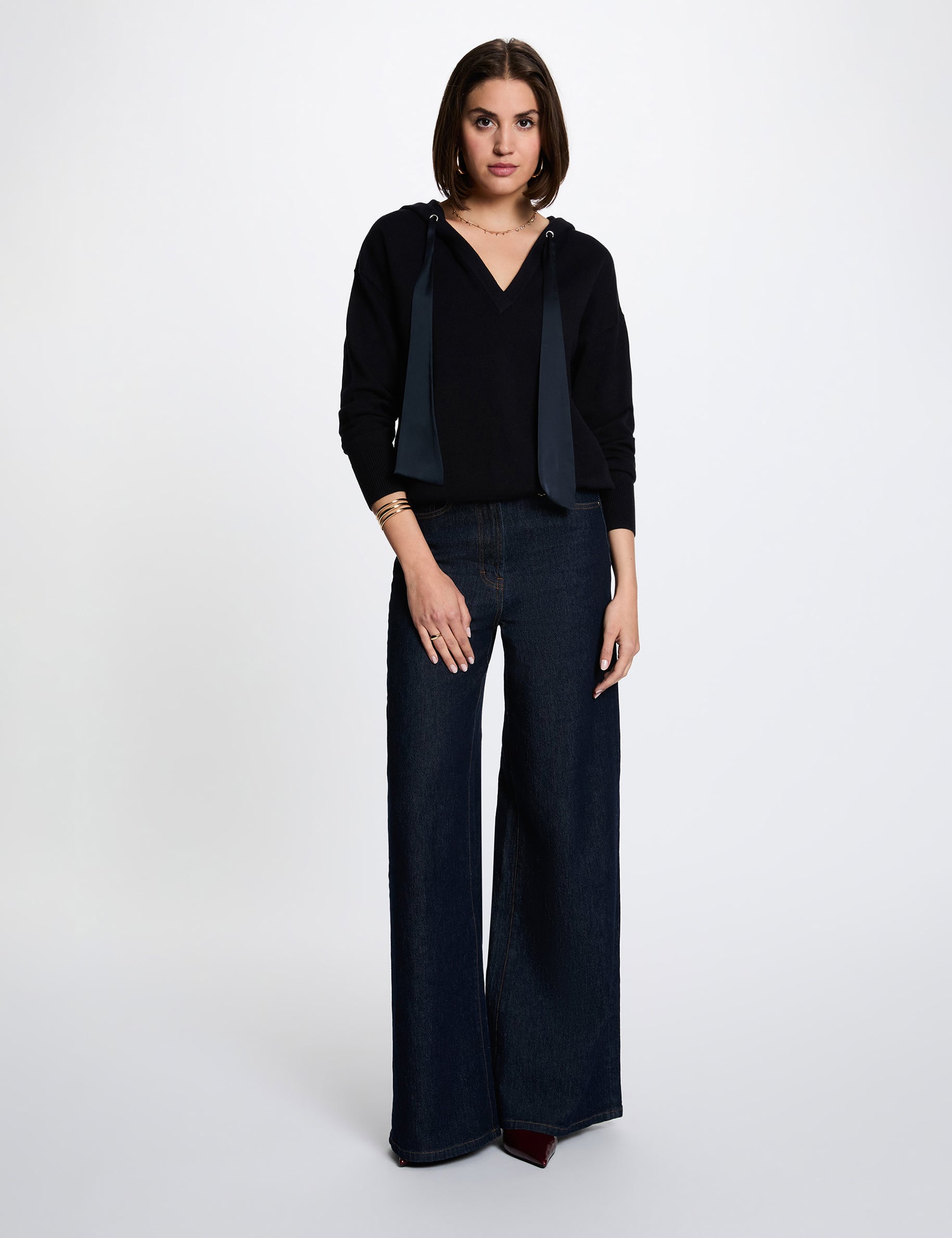 Kapuzensweater marineblau damen