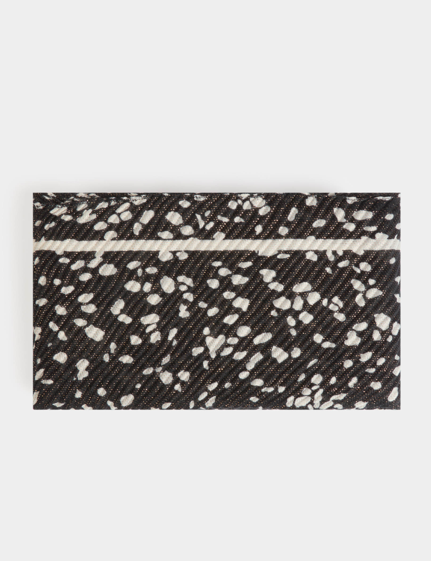 foulard plisse a pois noir femme schwarz damen