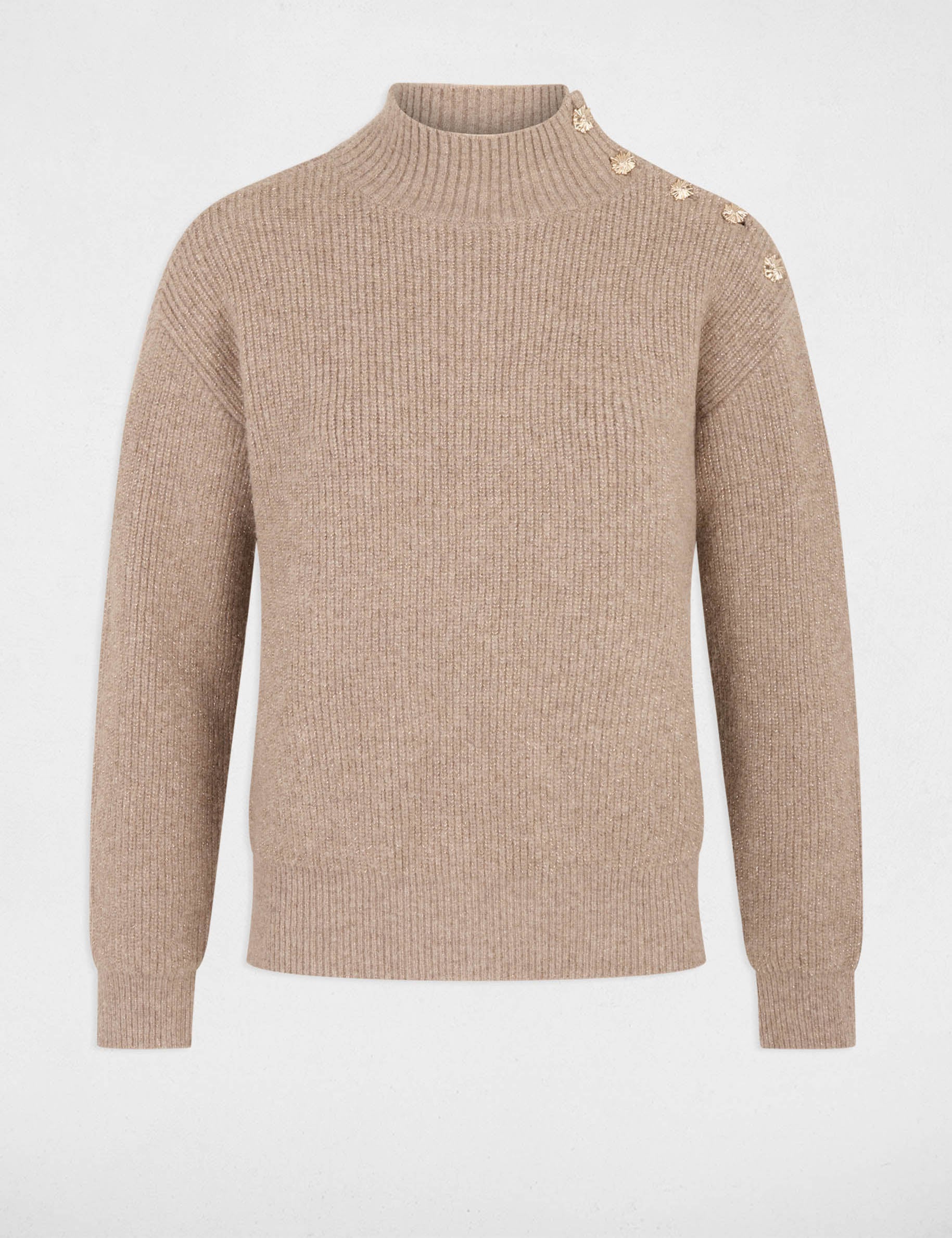 Rollkragenpullover maulwurfsgrau damen