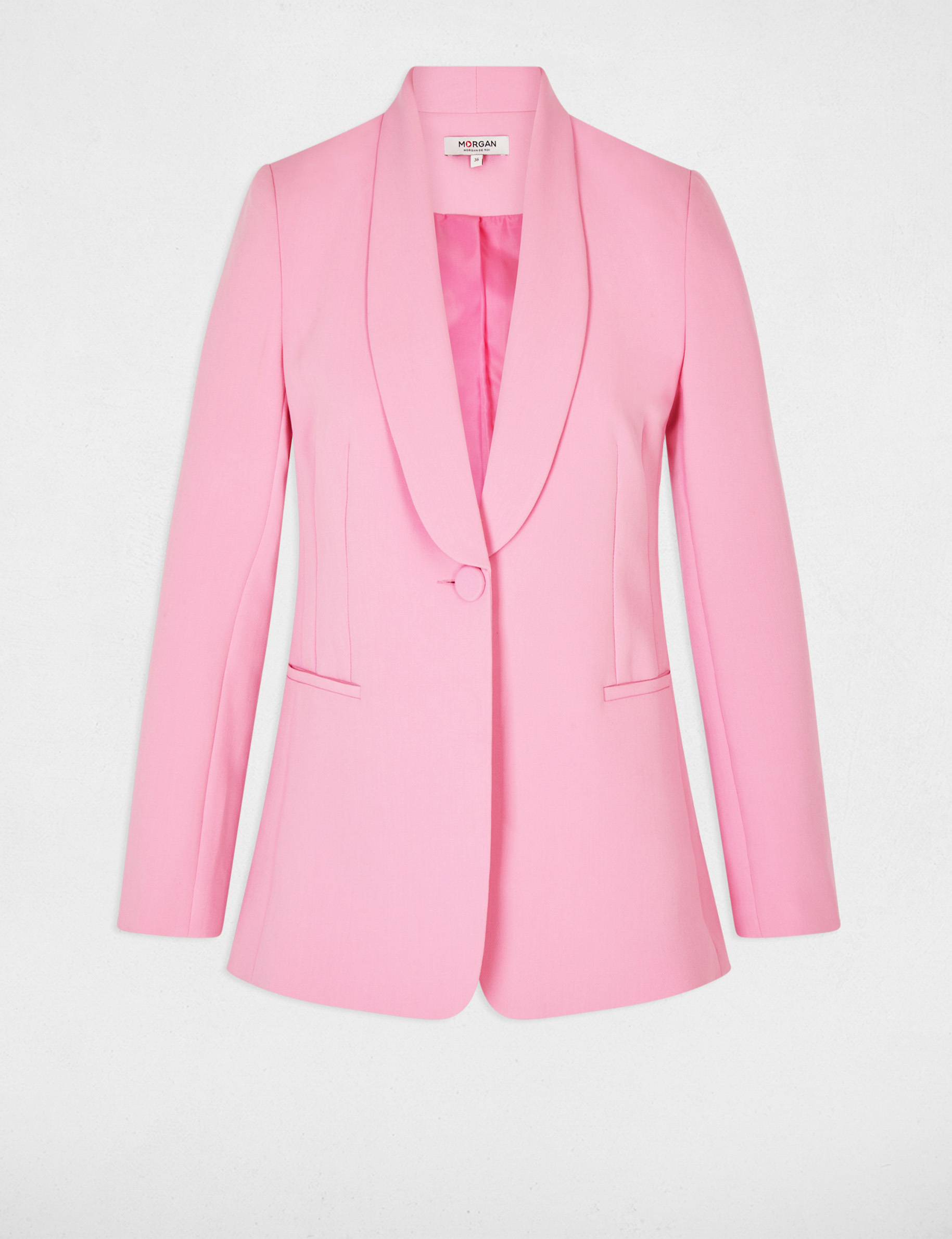 Blazer mit Schalkragen hellrosa damen