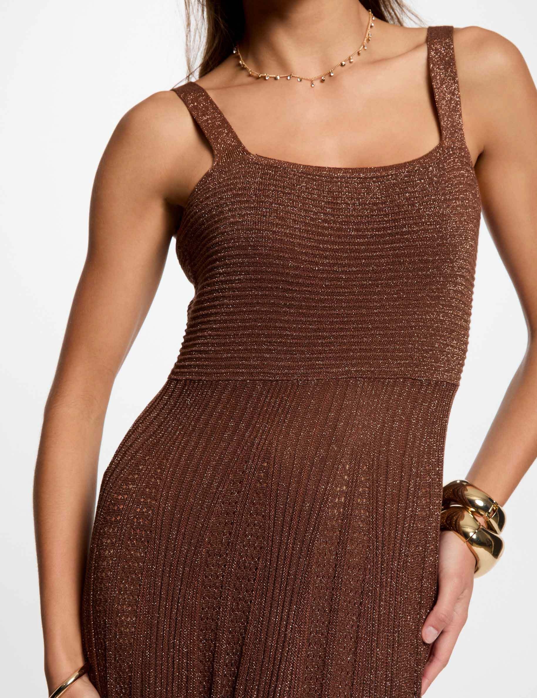 langes gerades strickkleid cognacbraun damen Langes gerades Strickkleid cognacbraun damen