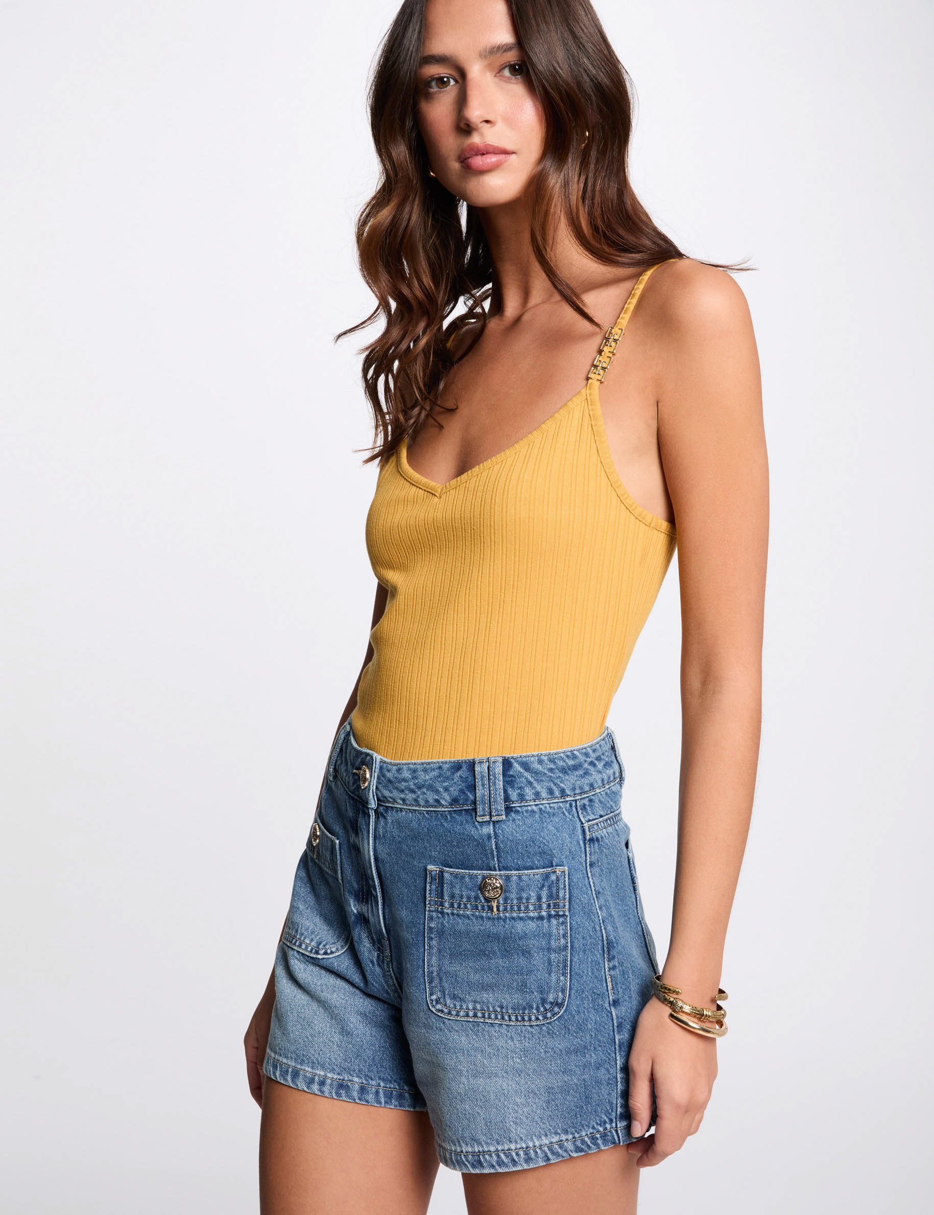 Jeans-Shorts mit Slim-Fit stone denim damen