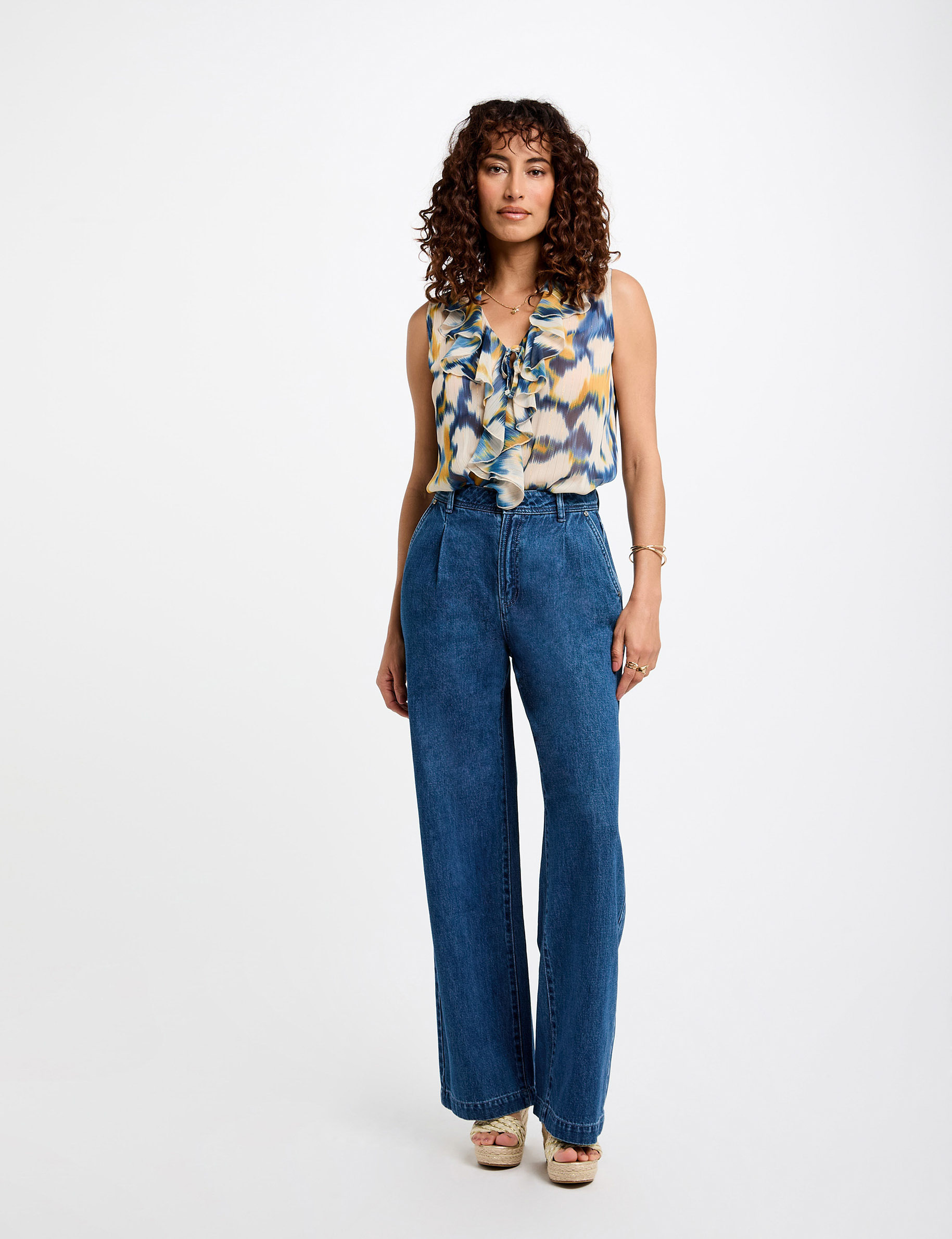 blouse sans manches multicolore femme Blouse sans manches multicolore femme