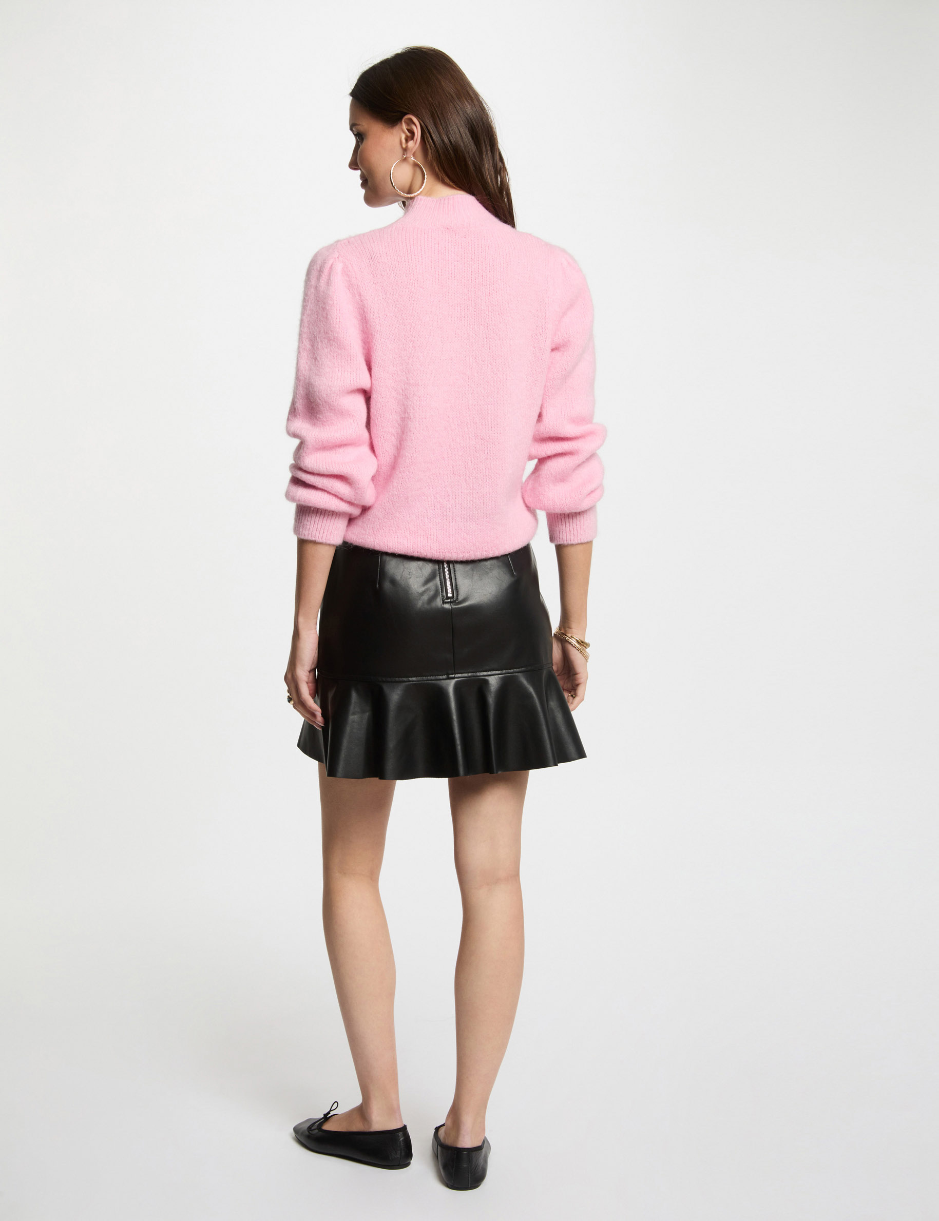 jupe courte simili cuir noir femme Jupe courte simili cuir noir femme