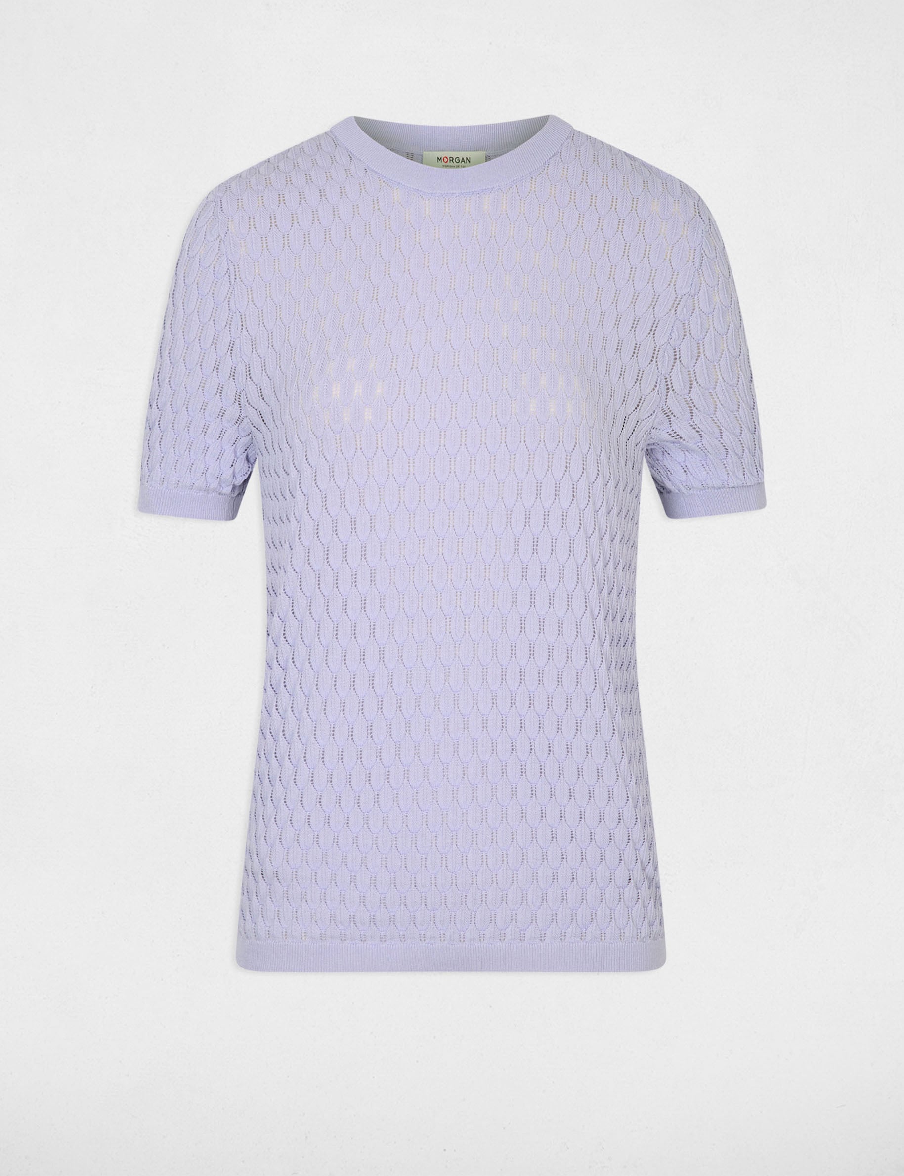 Leichter Pullover mit Rundhals mauve damen