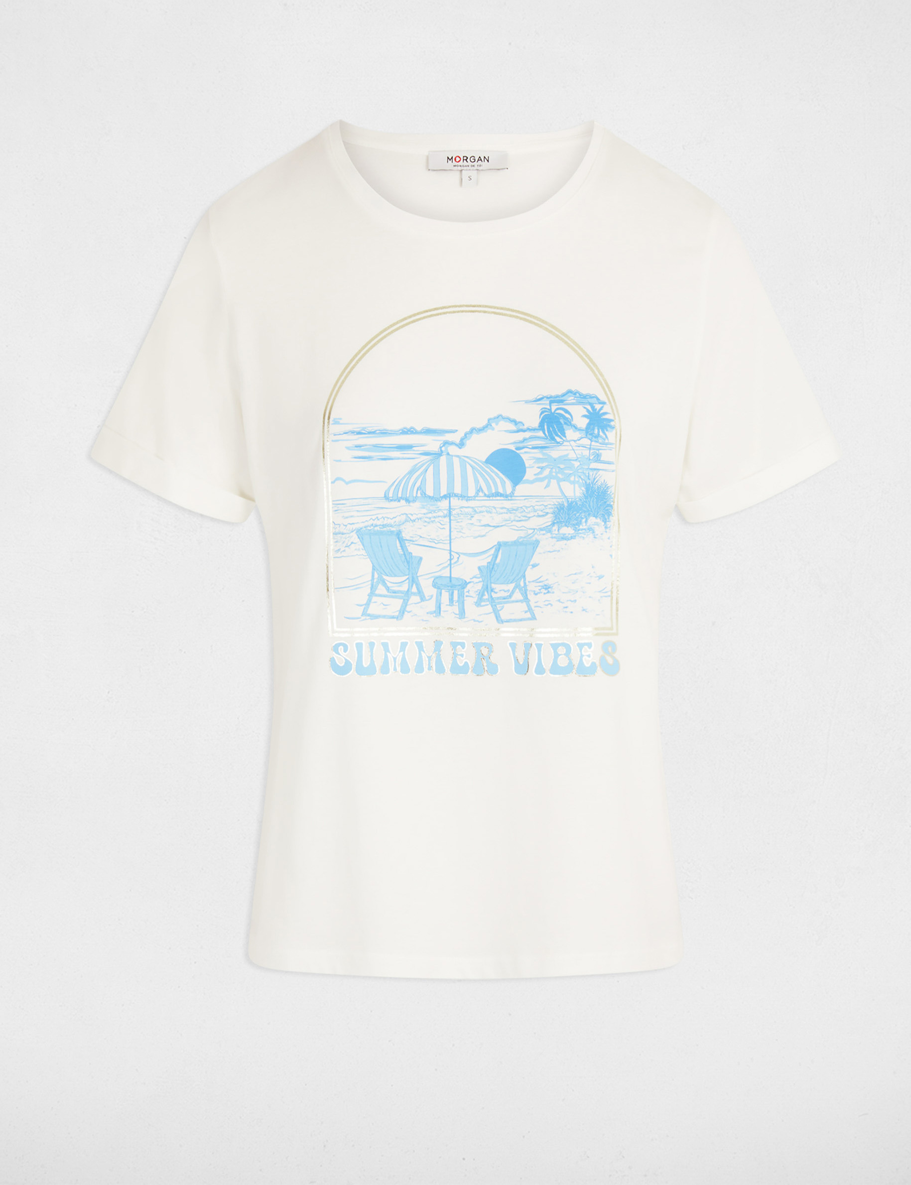 t shirt mit aufdruck weiss damen T-shirt mit Aufdruck weiss damen