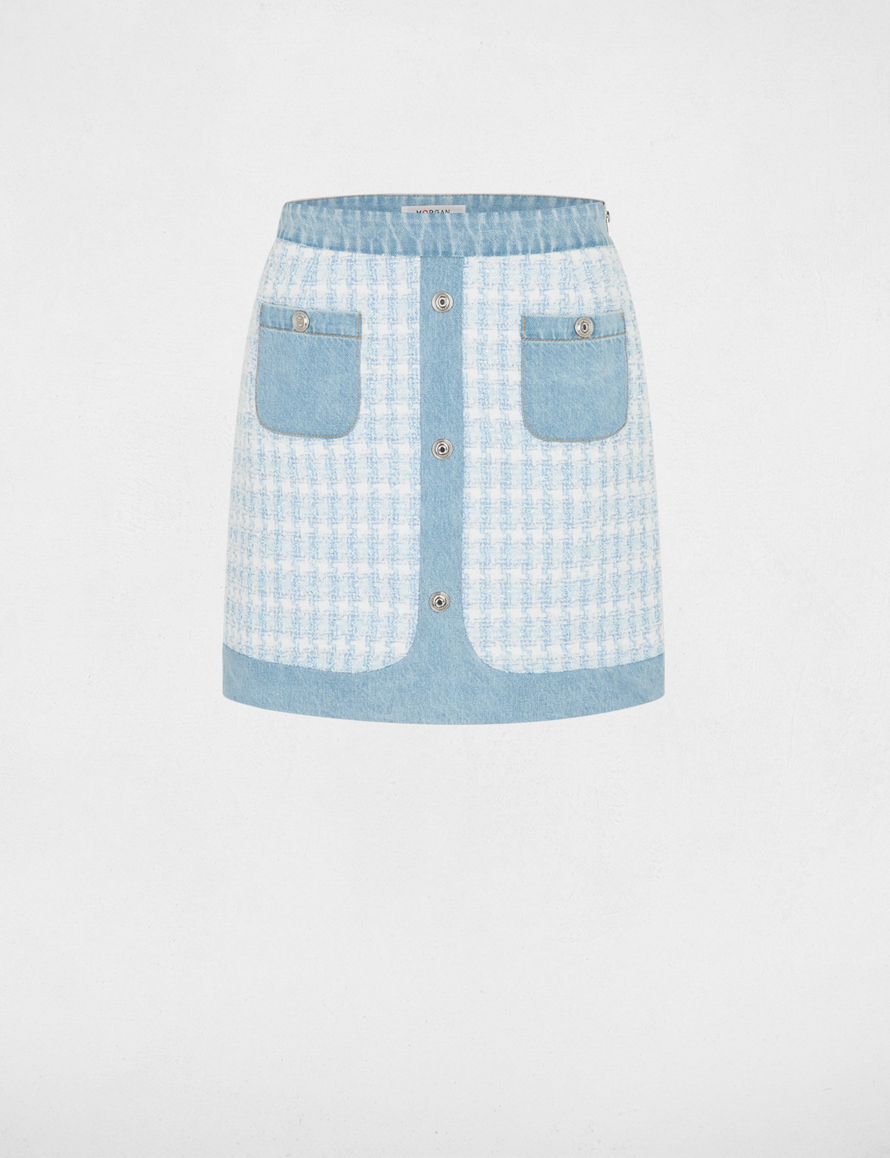 Kurzer, figurbetonter Rock himmelblau damen