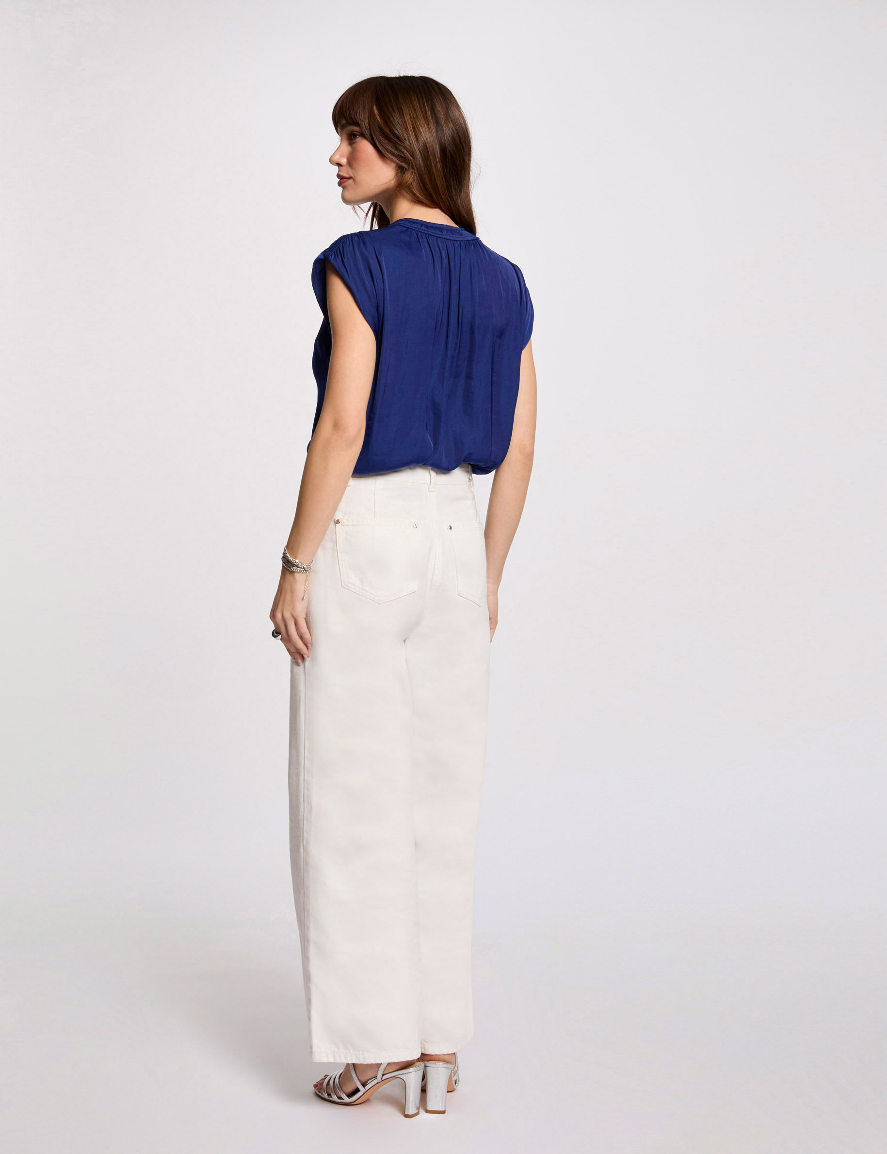 armellose bluse elektrisch blau damen Ärmellose Bluse elektrisch blau damen
