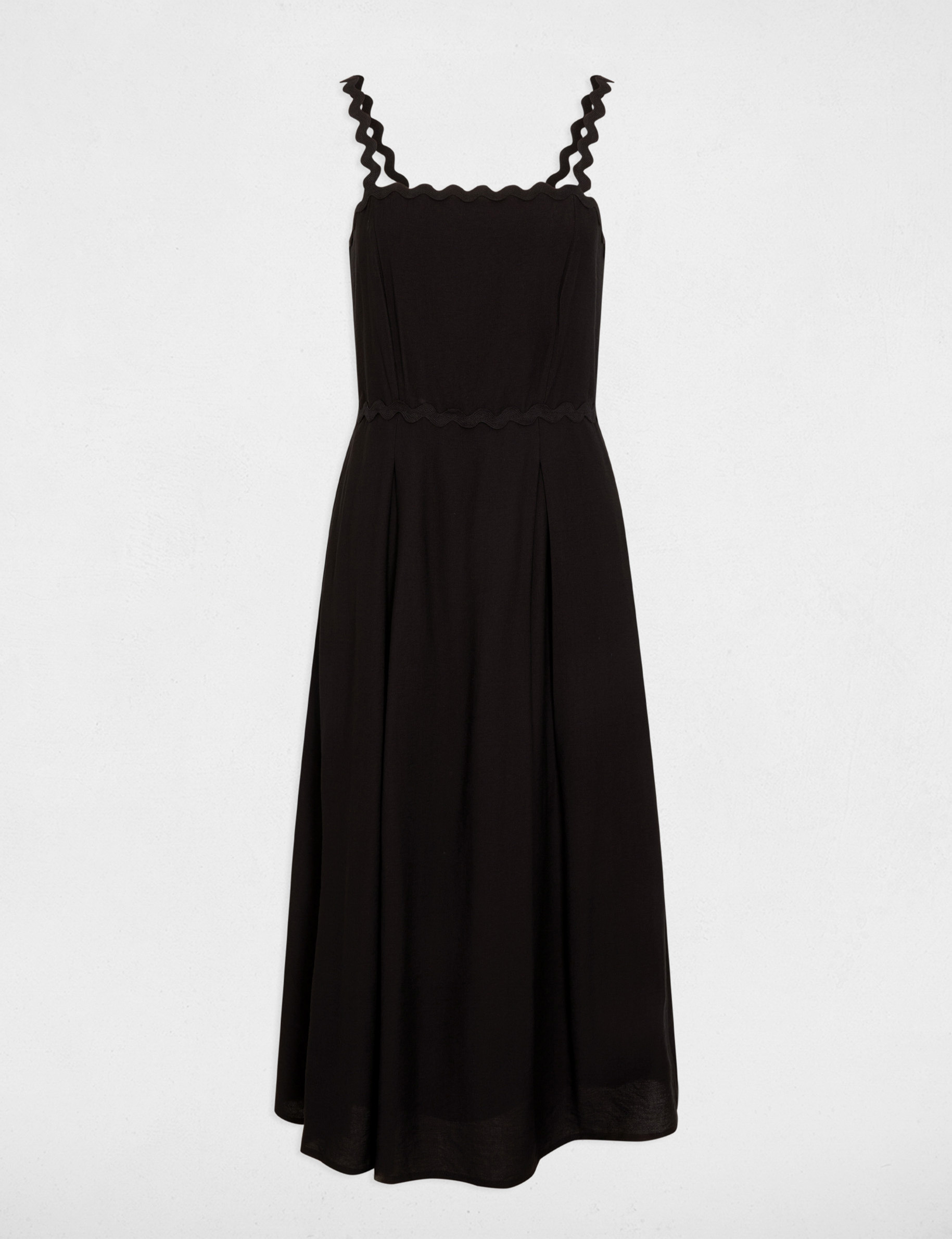 robe ajustee bretelles fantaisie noir femme Robe ajustée bretelles fantaisie noir femme