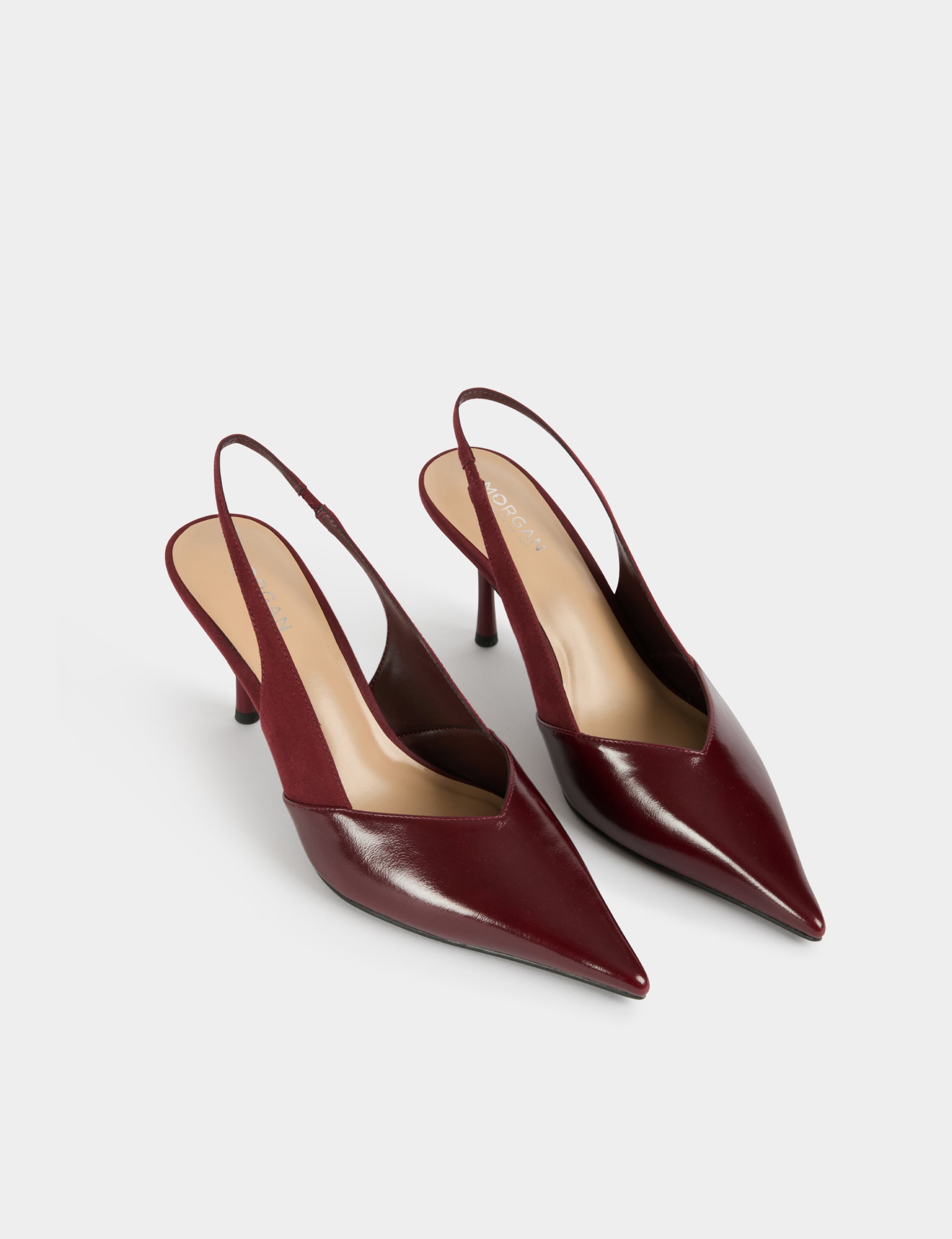 Escarpin slingback bordeaux femme