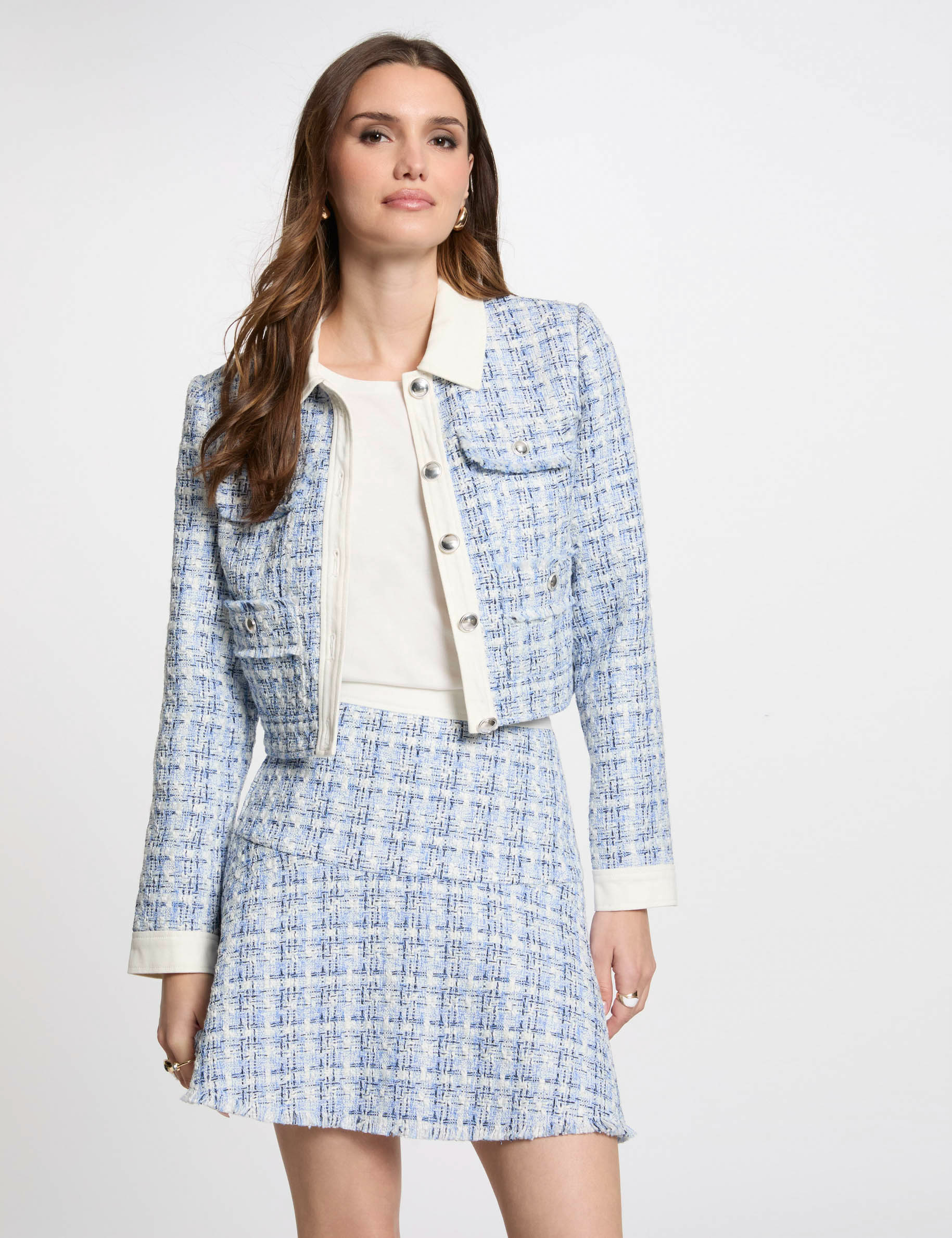 veste courte tweed multicolore femme Veste courte tweed multicolore femme