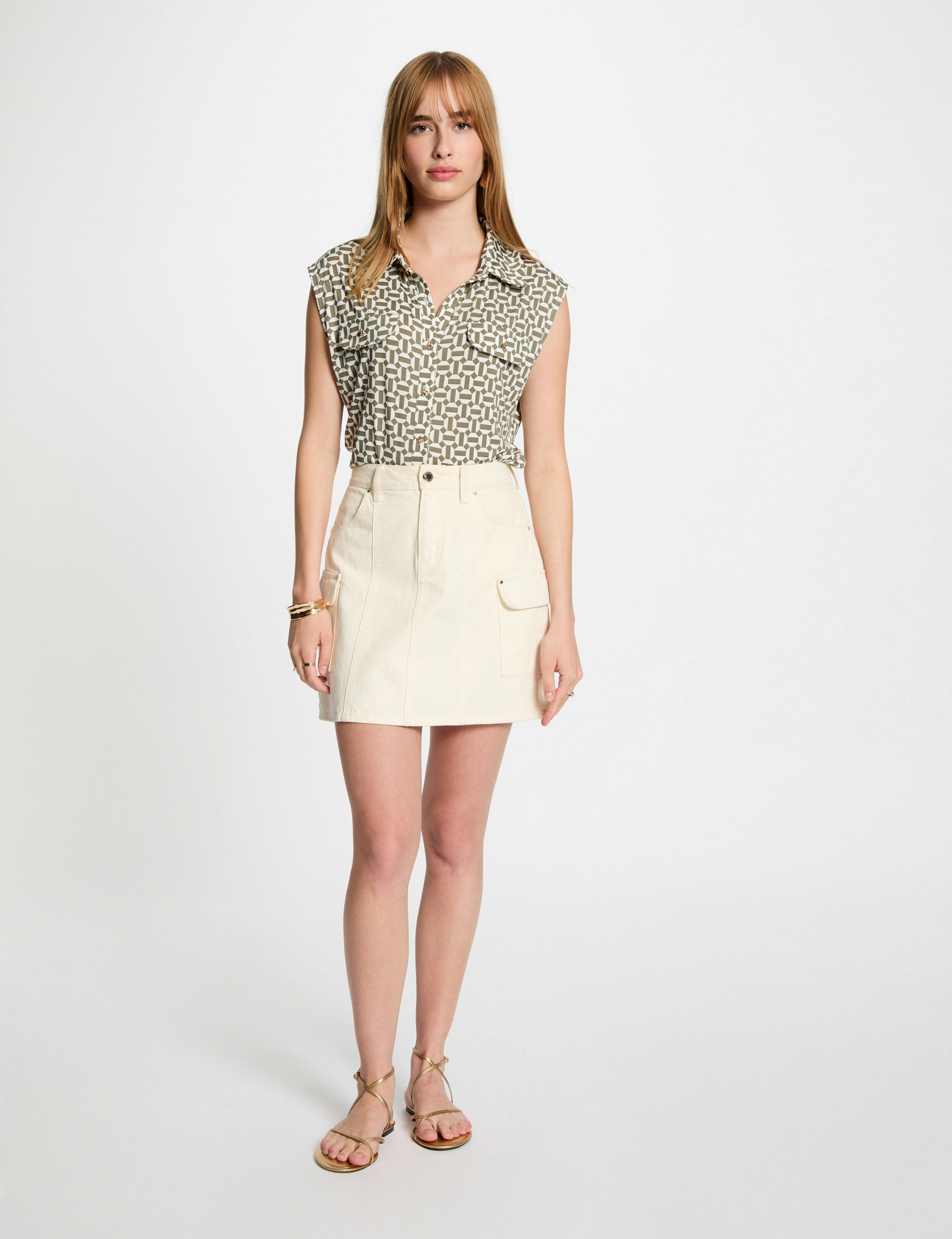 blouse manches courtes blanc femme Blouse manches courtes blanc femme