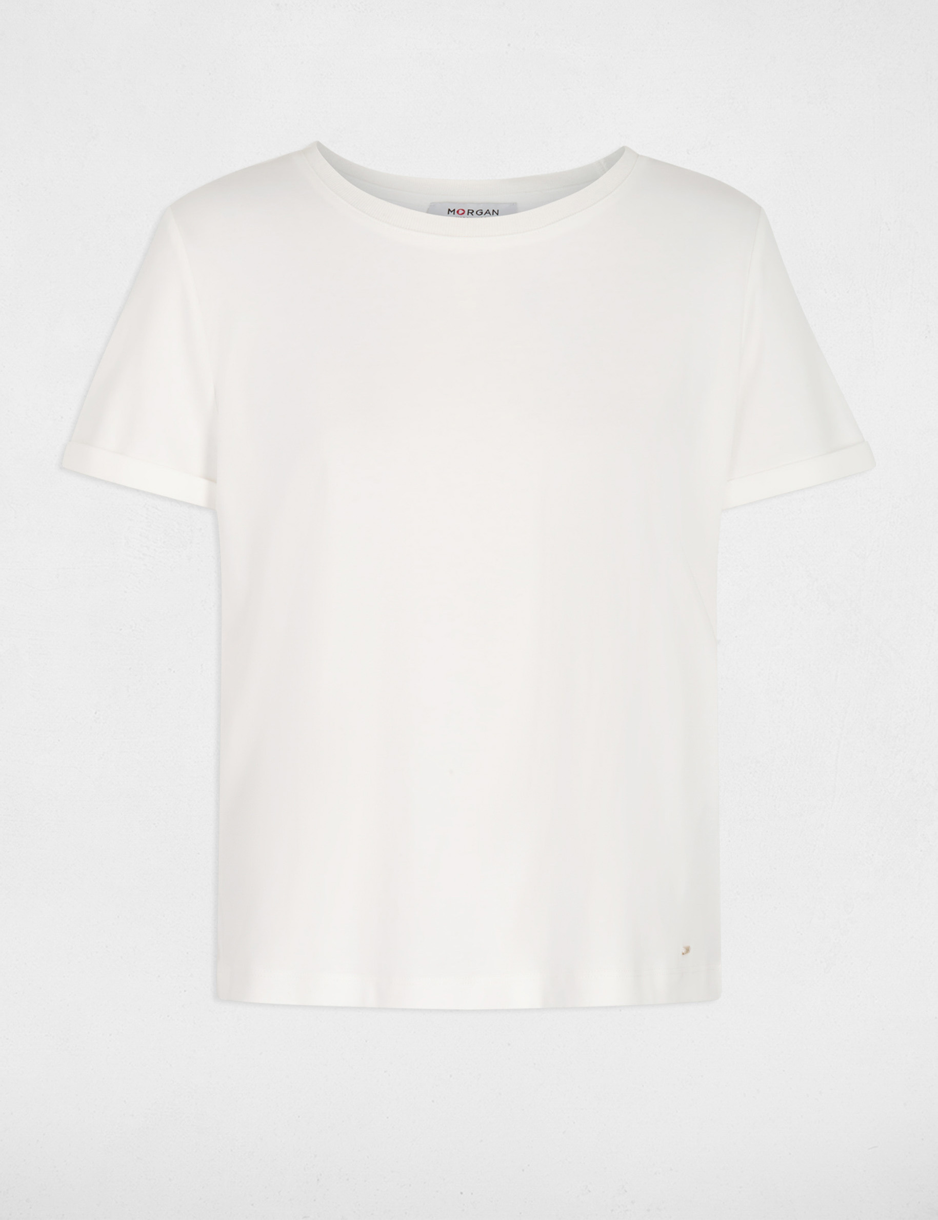 T-shirt manches courtes blanc femme