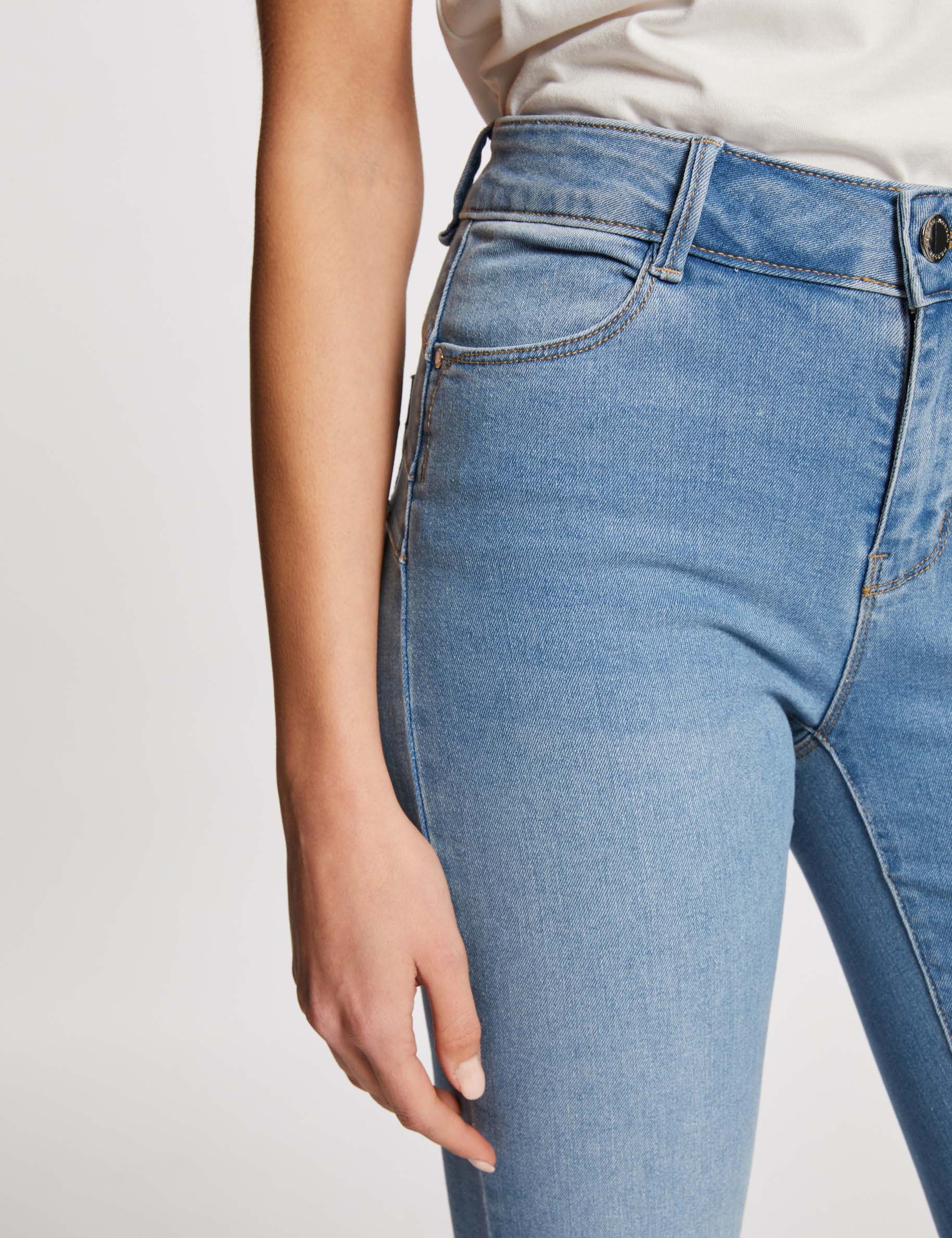 jeans slim taille standard denim bleach femme Jeans slim taille standard denim bleach femme