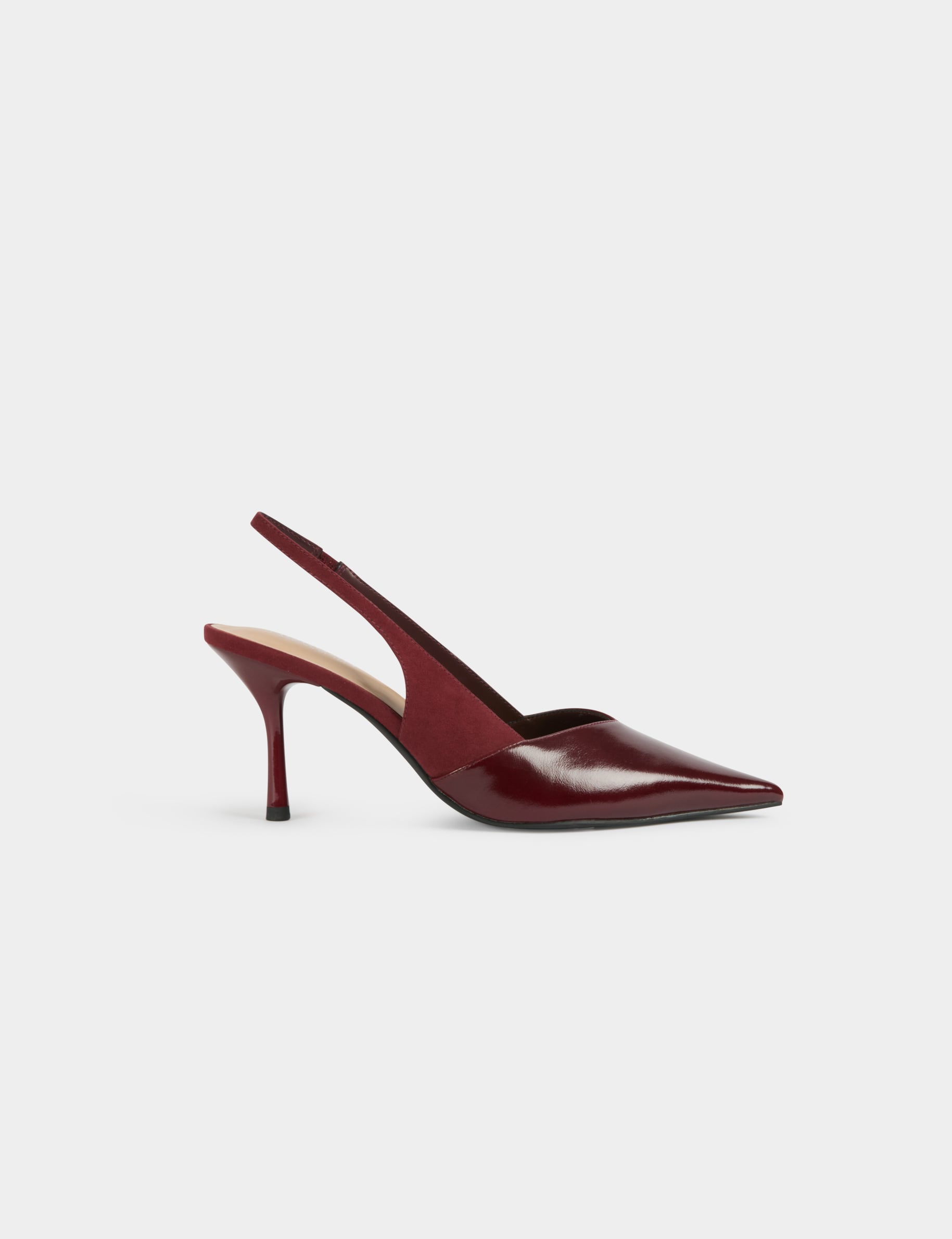 Escarpin slingback bordeaux femme