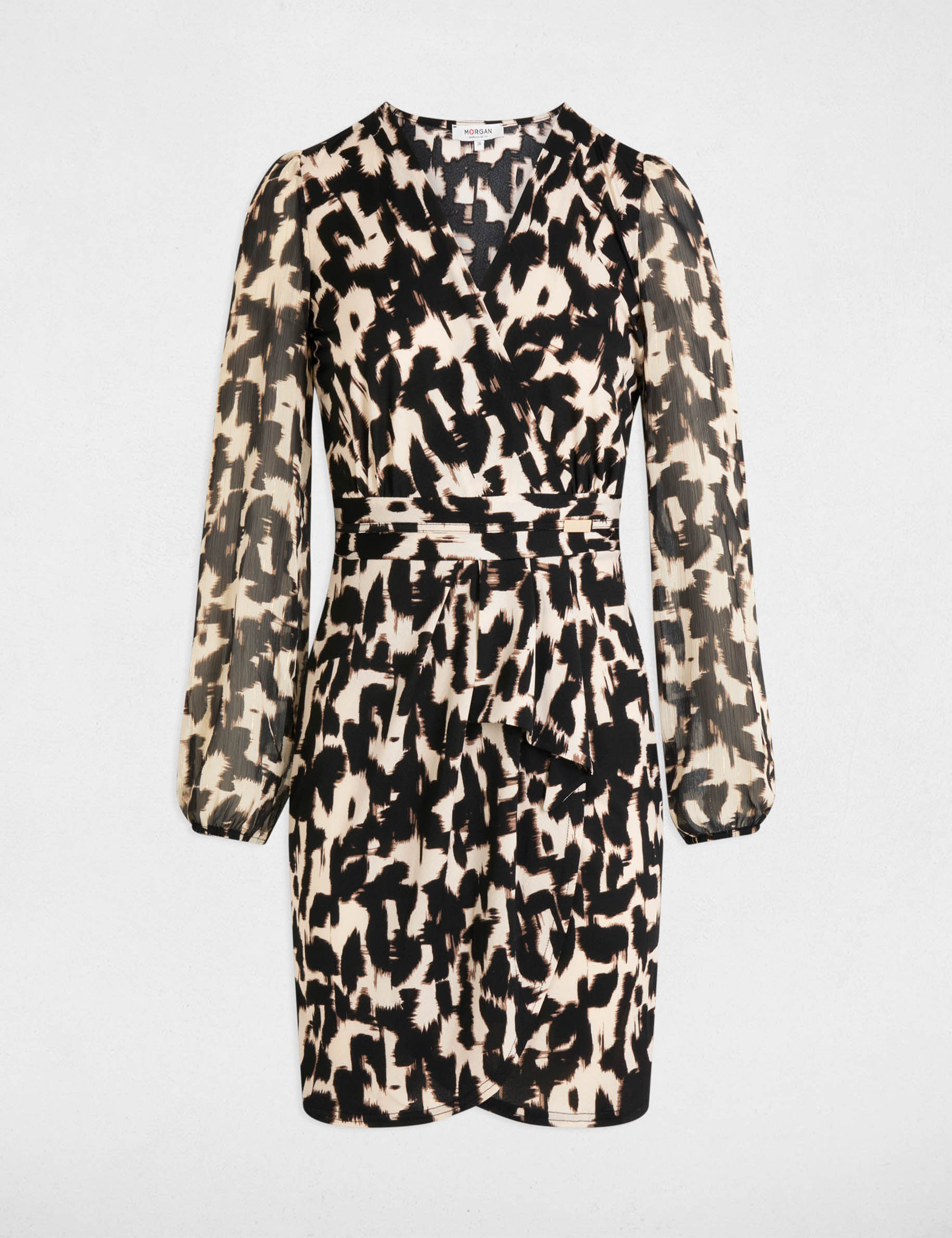 robe courte ajustee imprimee multicolore femme Robe courte ajustée imprimée multicolore femme