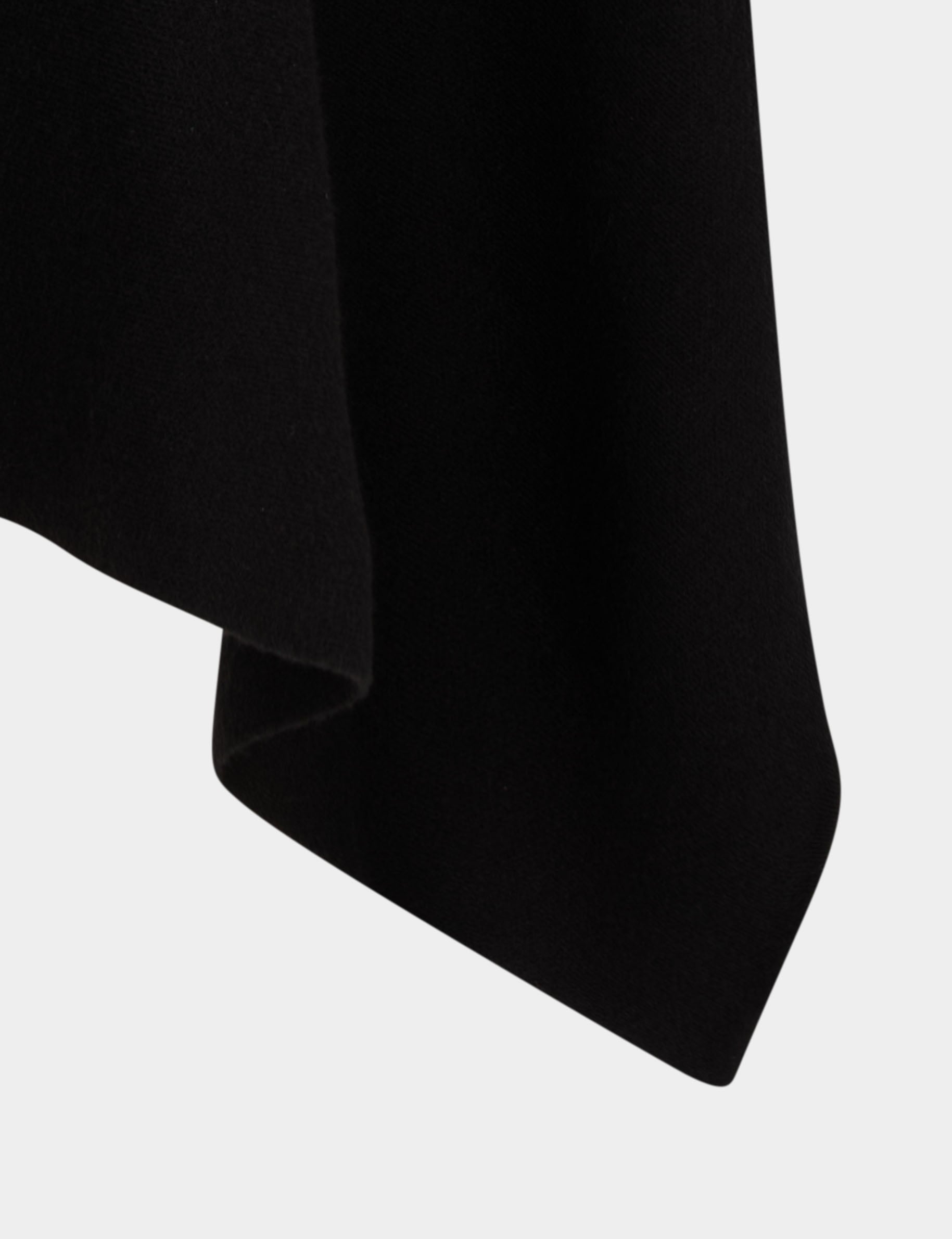 Poncho mit offenem Kragen schwarz damen