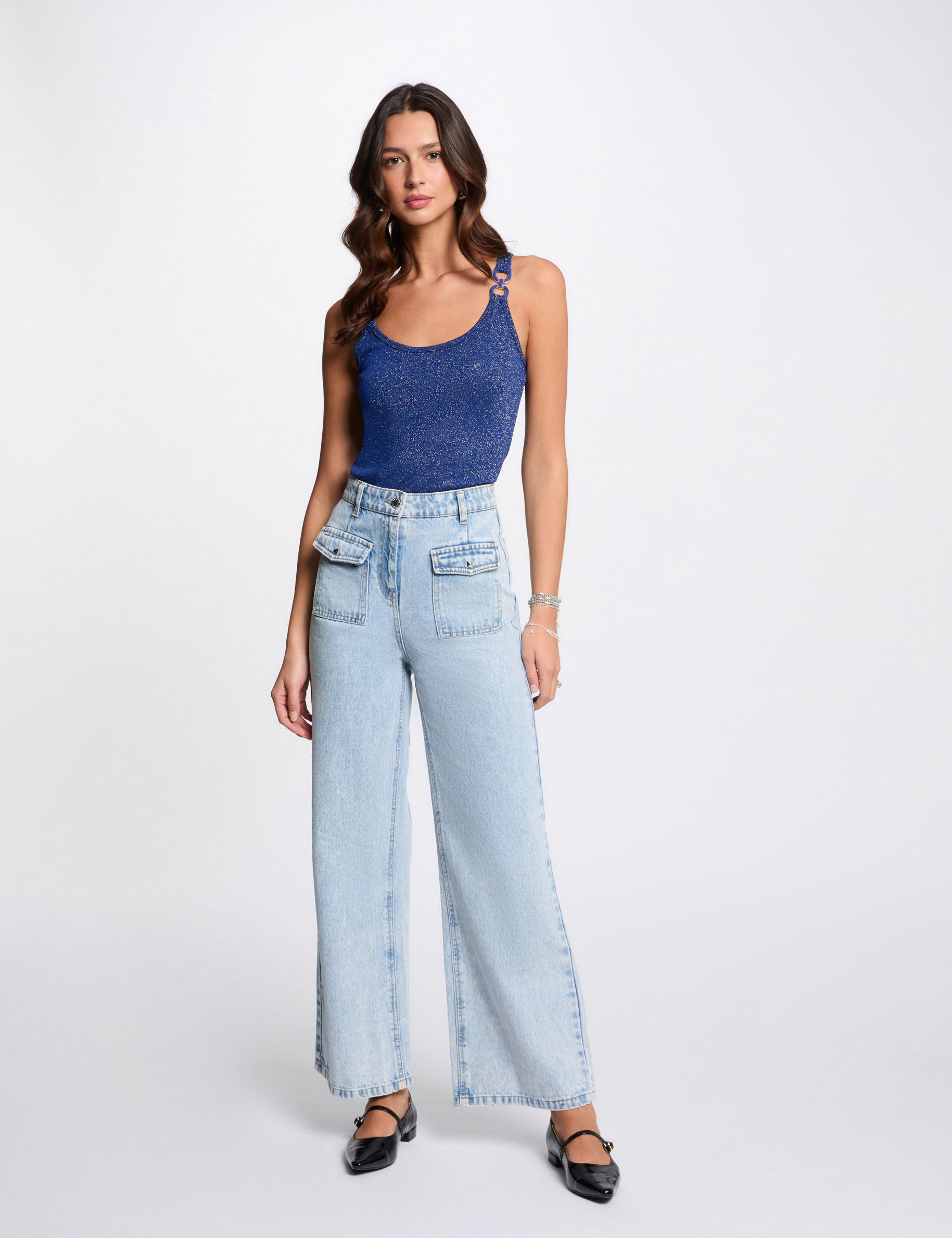 debardeur sans manches bleu electrique femme Débardeur sans manches bleu electrique femme