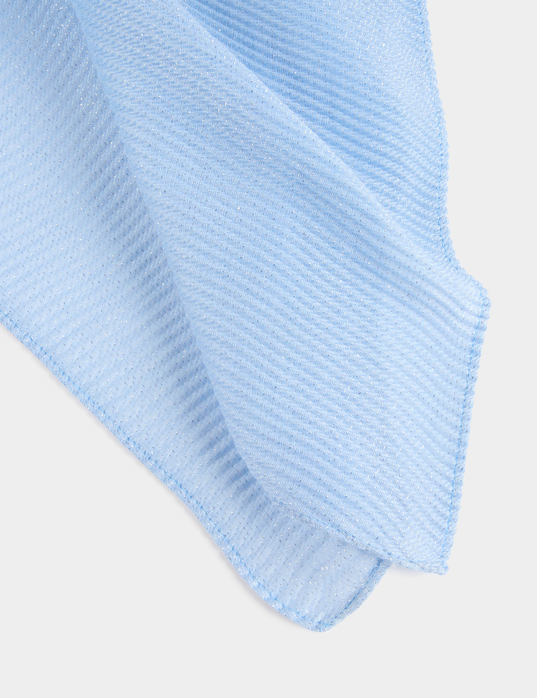 Plissierter metallischer Schal blau damen
