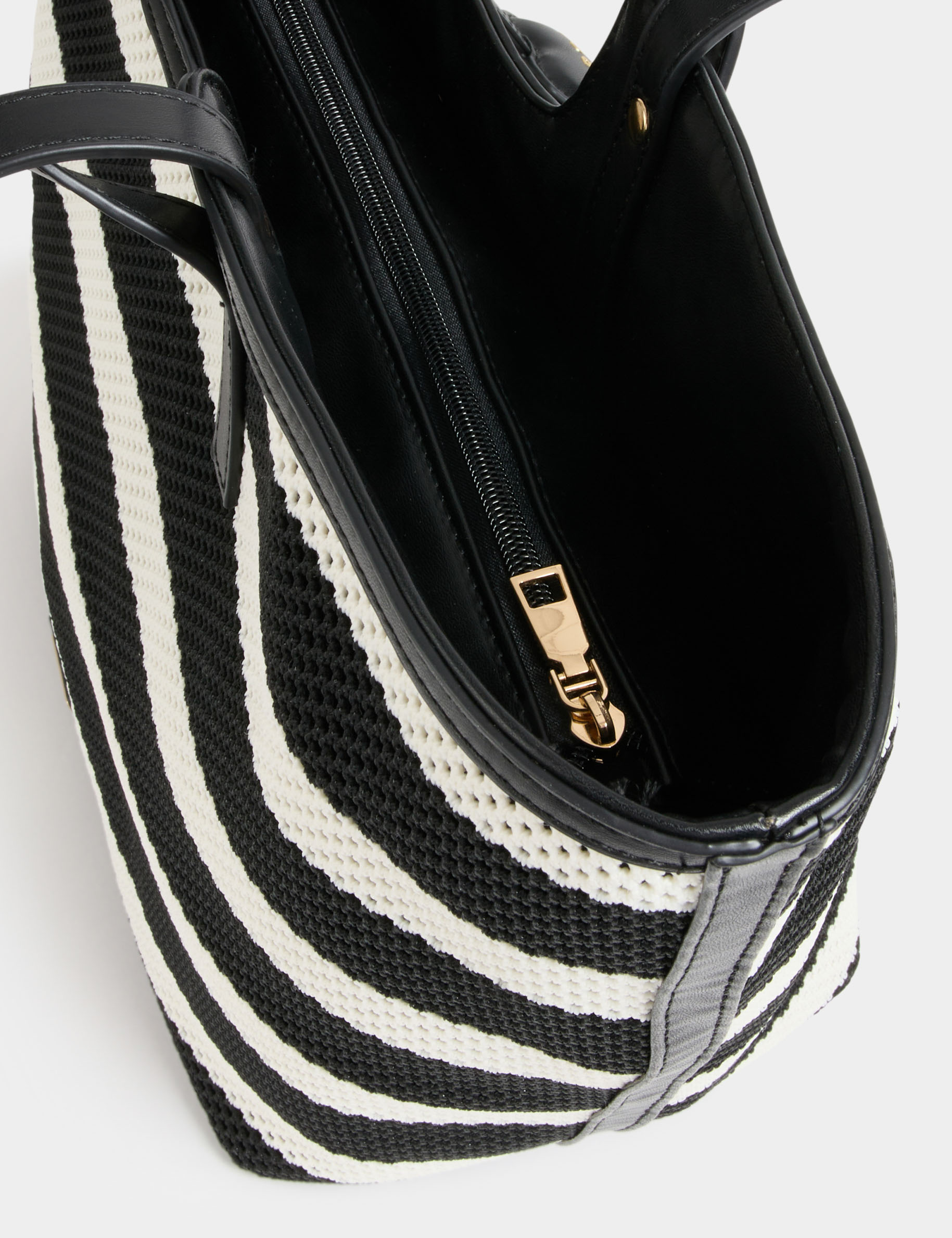 Sac cabas tiss&eacute; blanc femme