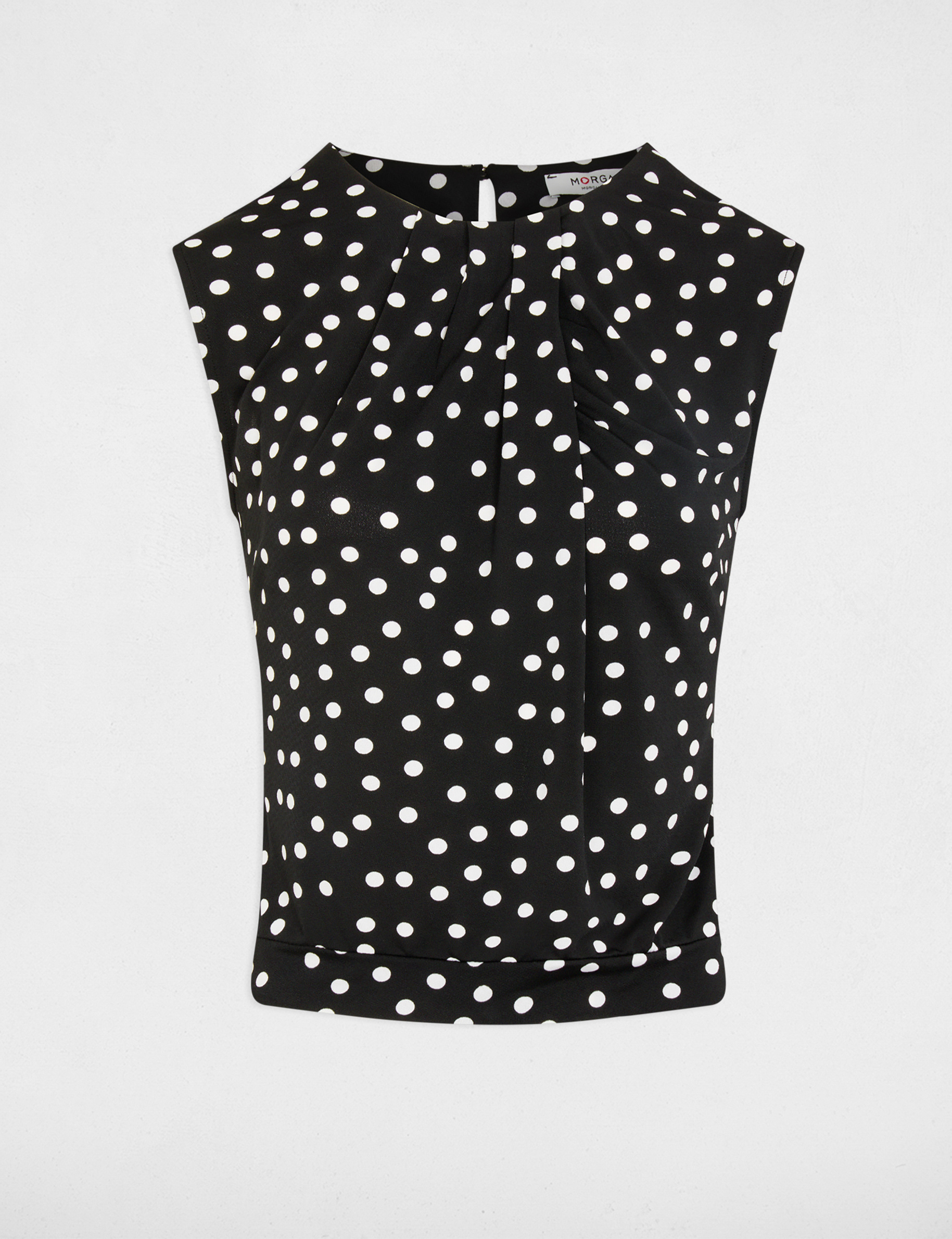 t shirt court sans manches noir femme T-shirt court sans manches noir femme
