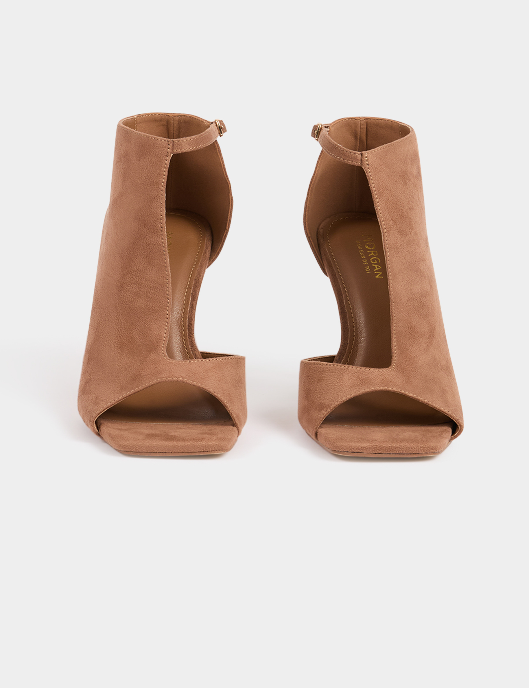 sandales a talons demi ouvertes marron femme Sandales à talons demi-ouvertes marron femme