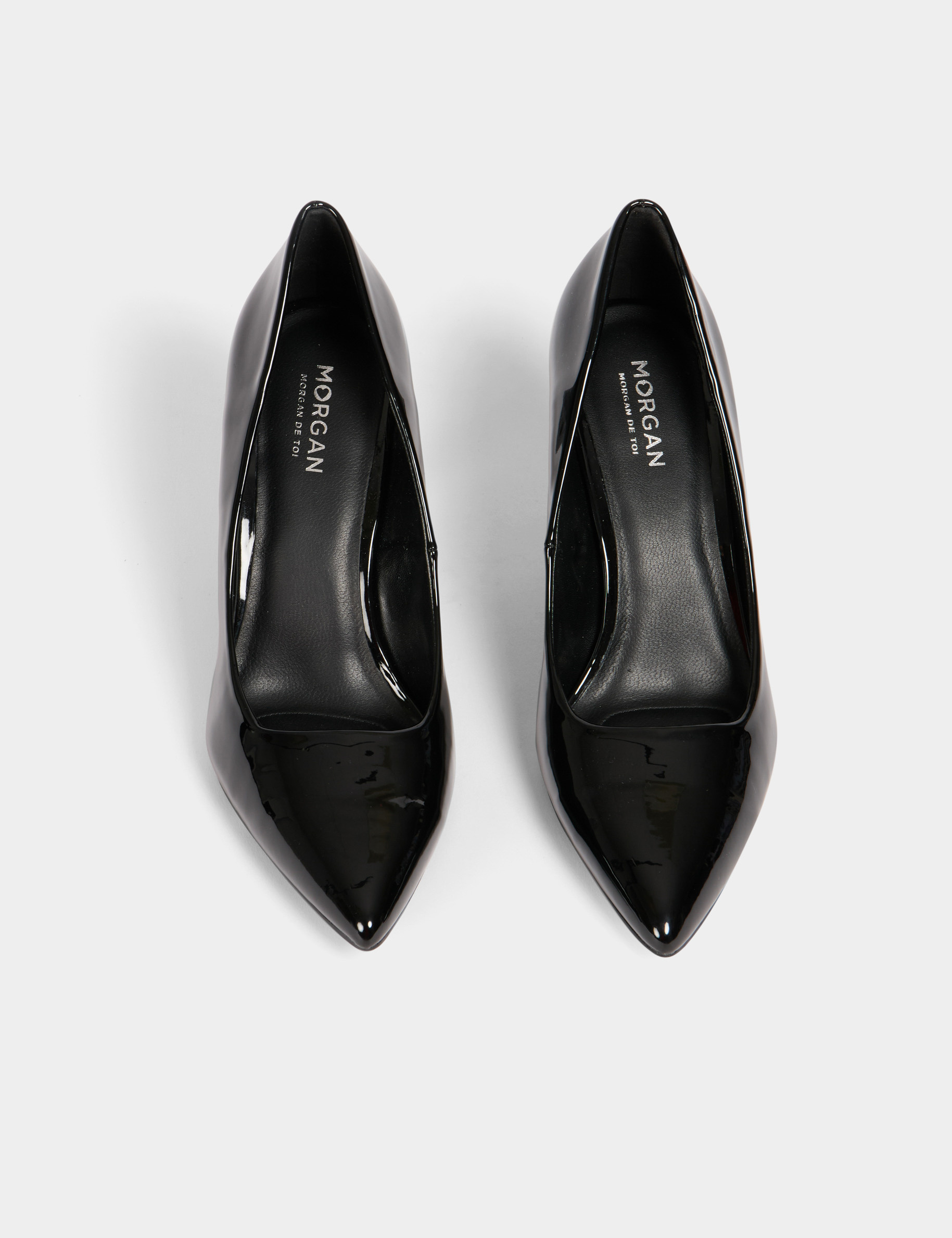 escarpins talons vernis noir femme Escarpins � talons vernis noir femme