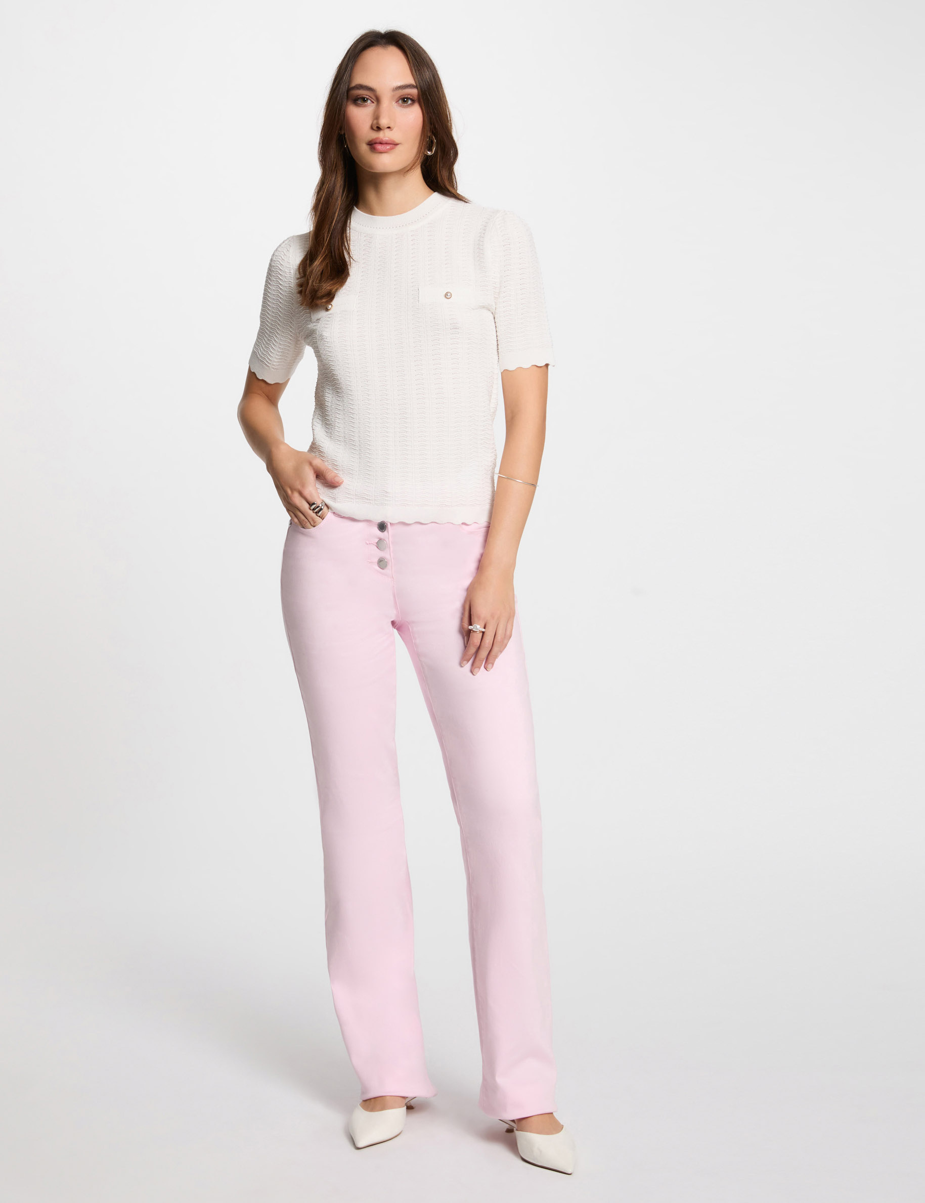 pull manches courtes blanc femme Pull manches courtes blanc femme