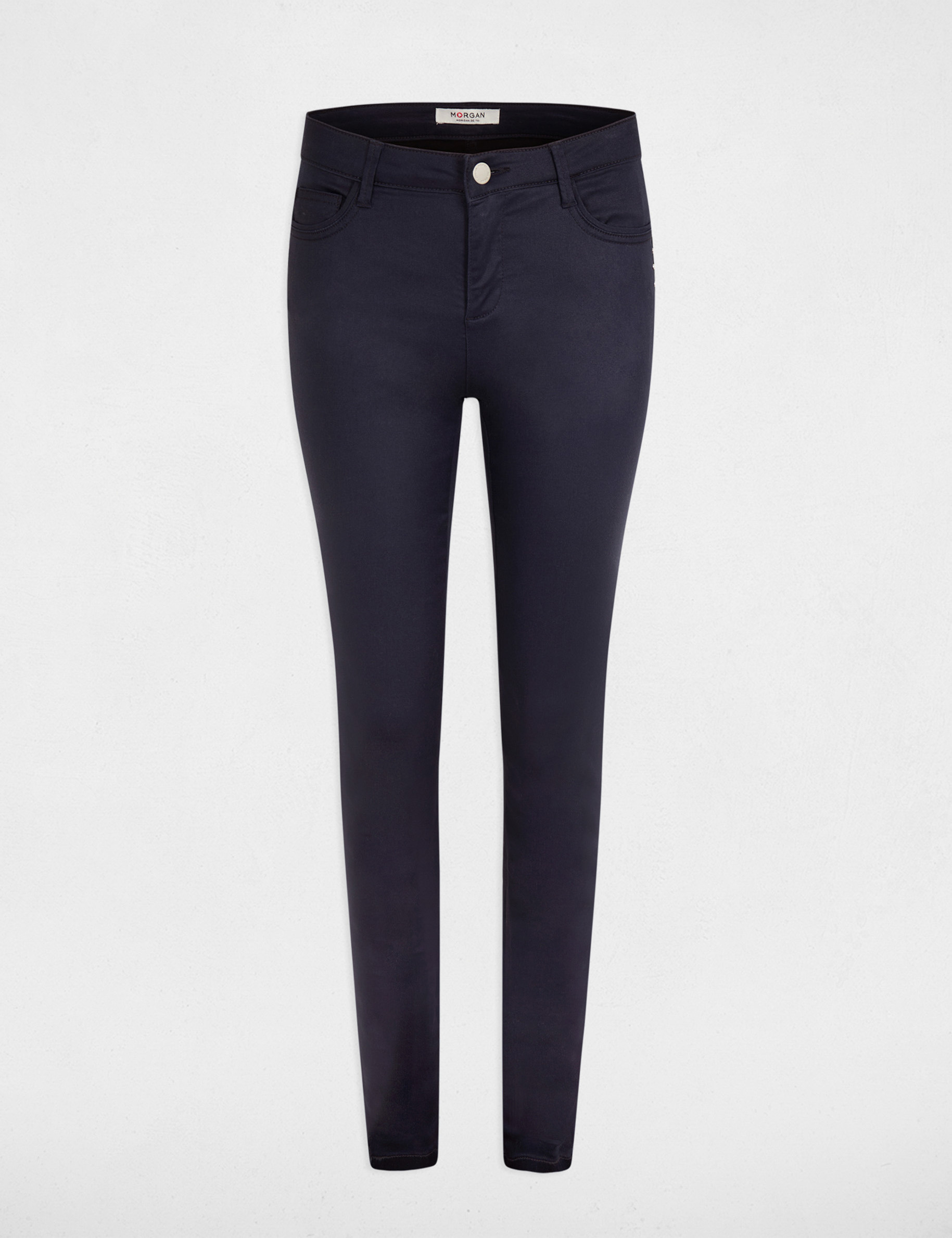 Pantalon skinny enduit marine femme Morgan Suisse
