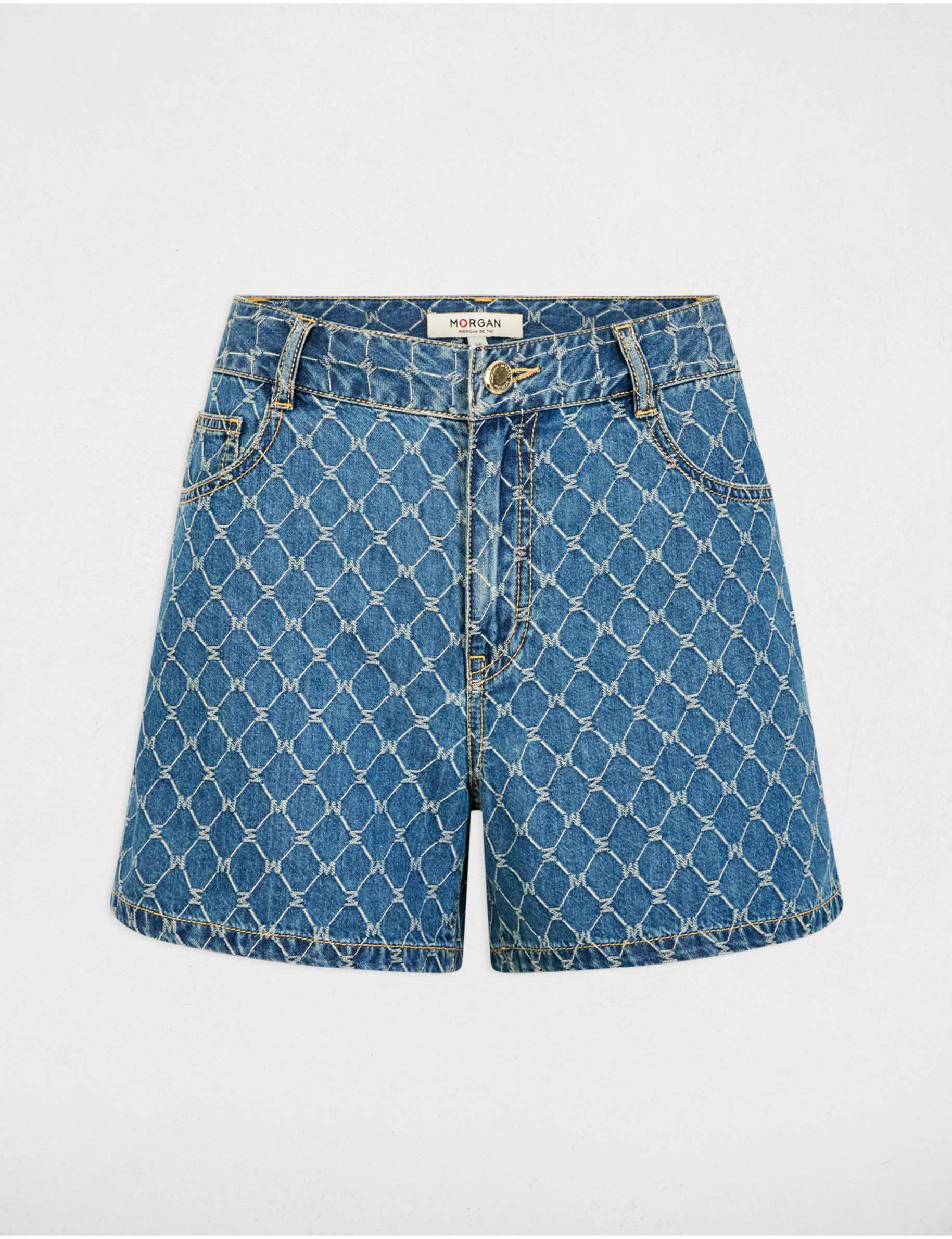short taille haute en jean denim stone femme Short taille haute en jean denim stone femme