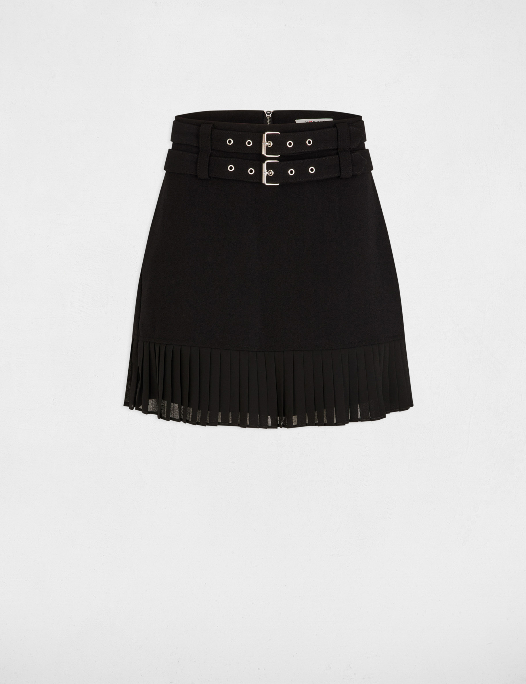 jupe courte avec franges noir femme Jupe courte avec franges noir femme