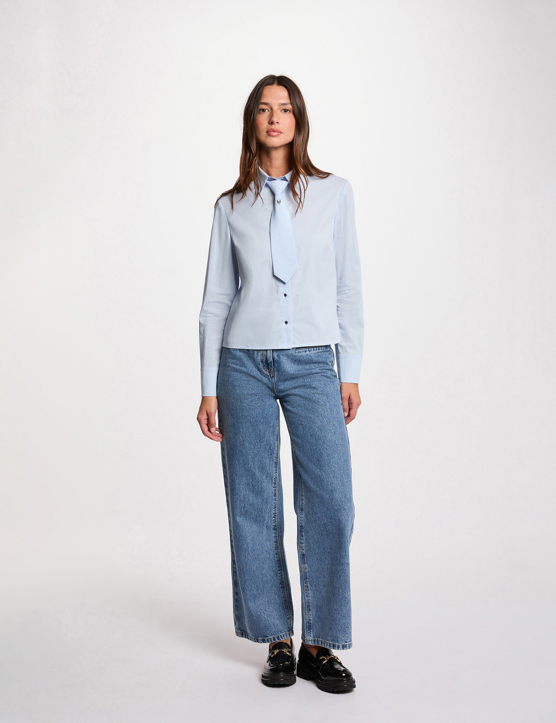 hemd mit langen armeln himmelblau damen Hemd mit langen Ärmeln himmelblau damen