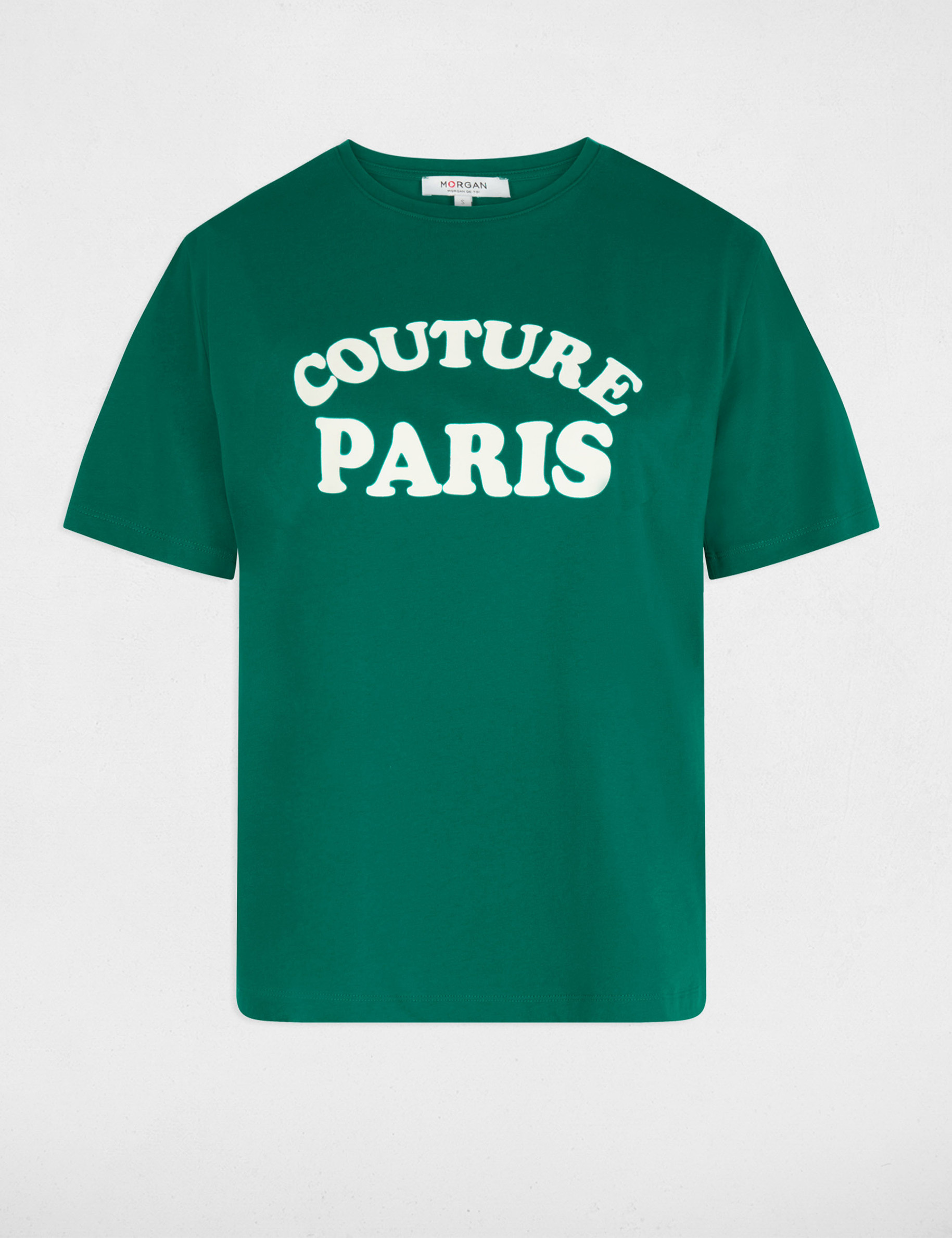 T-shirt manches courtes vert femme