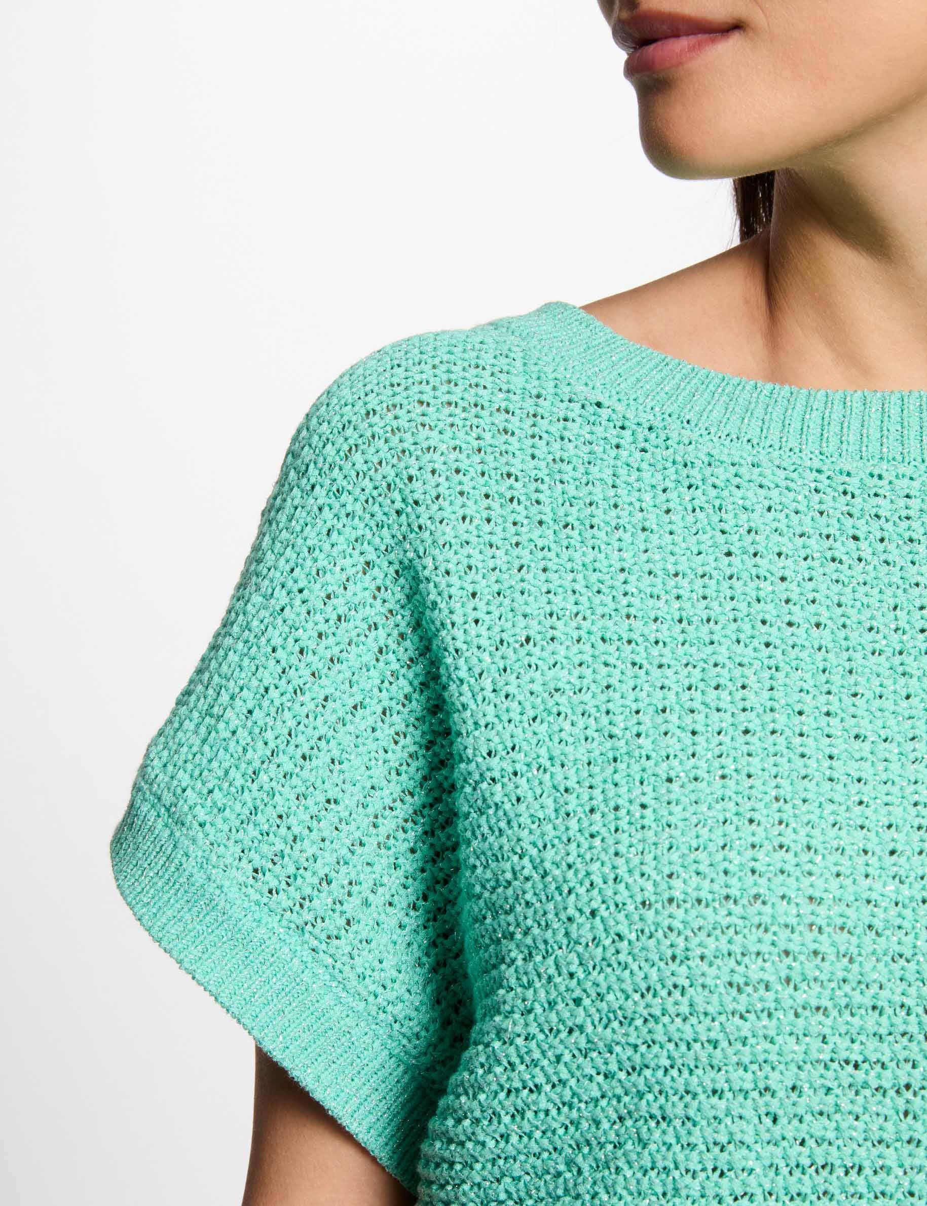 pull manches courtes vert emeraude femme Pull manches courtes vert émeraude femme