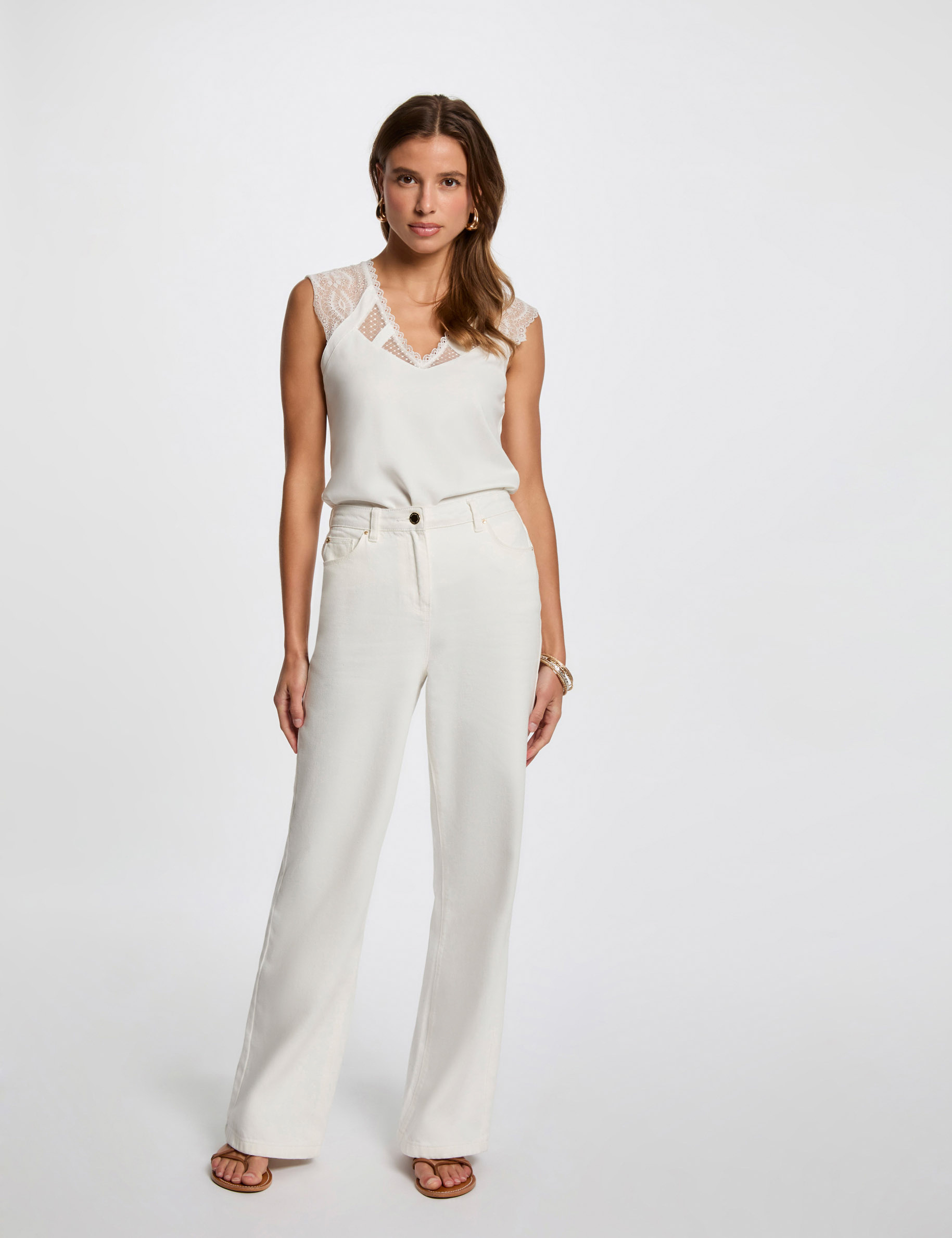 t shirt manches courtes blanc femme T-shirt manches courtes blanc femme