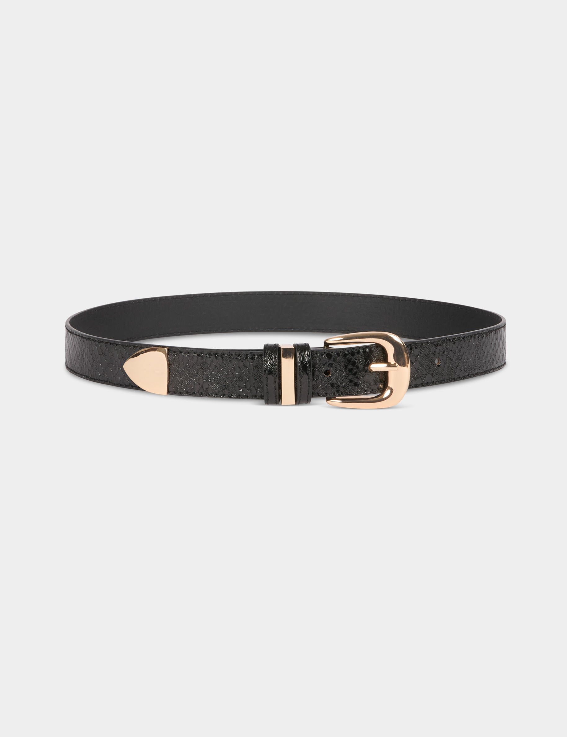 G&uuml;rtel mit Animal-Optik schwarz damen