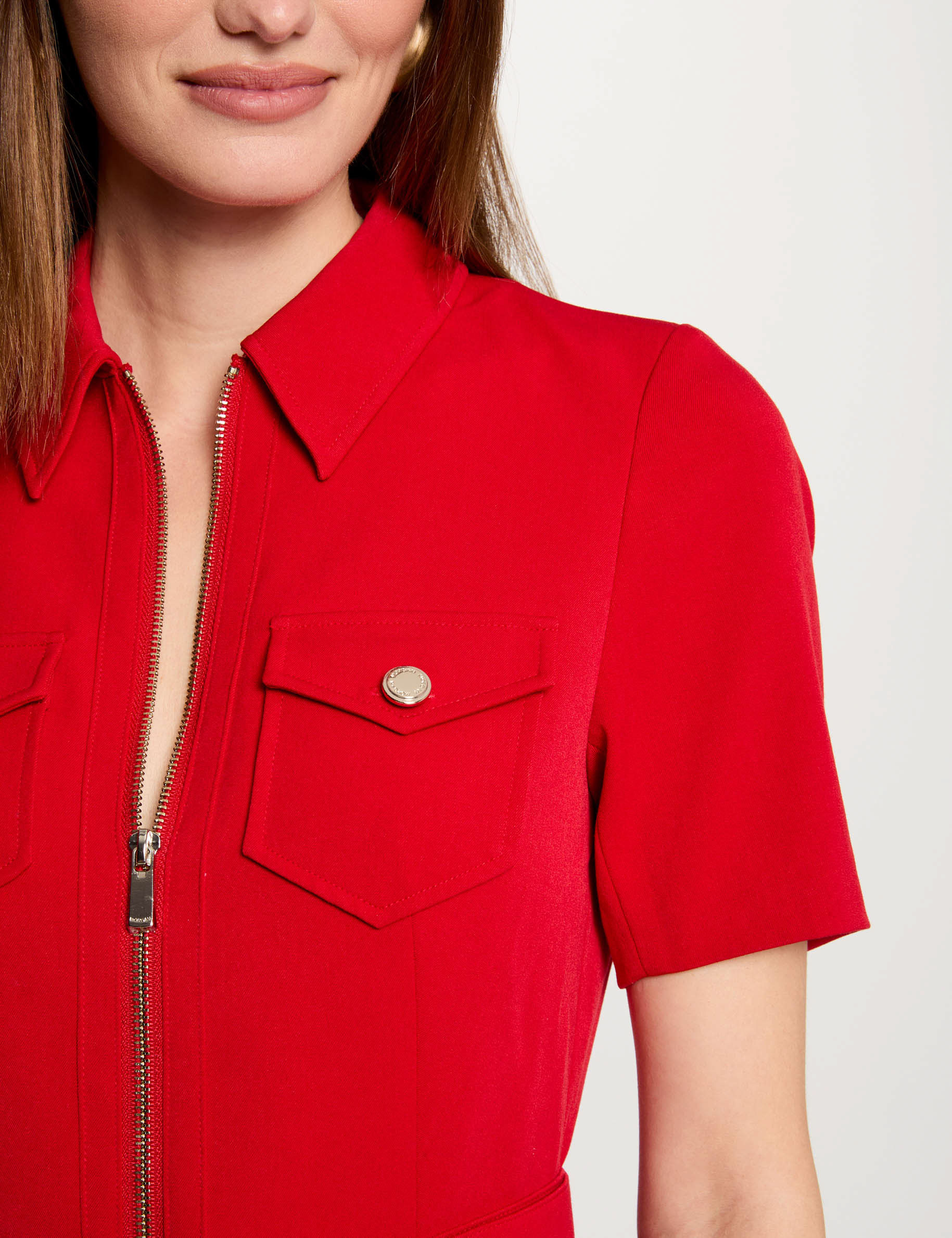 Kurzes, eng anliegendes Kleid rot damen