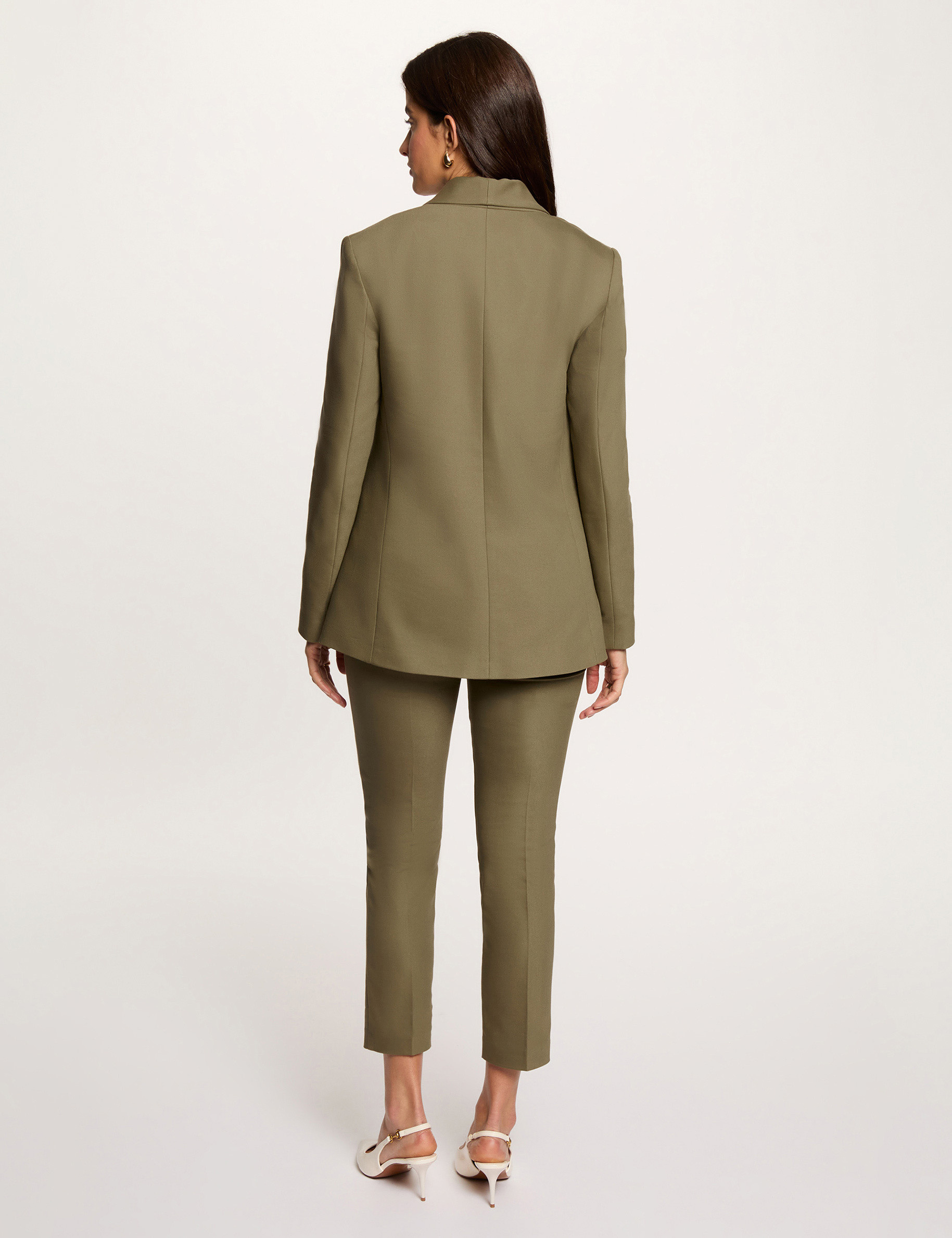 Kurze Jacke mit Schalkragen khakigr&uuml;n damen