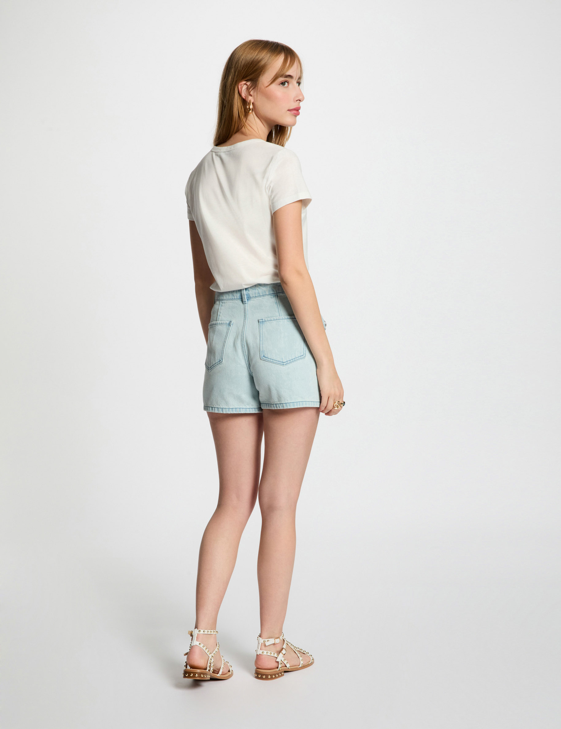 t shirt manches courtes blanc femme T-shirt manches courtes blanc femme
