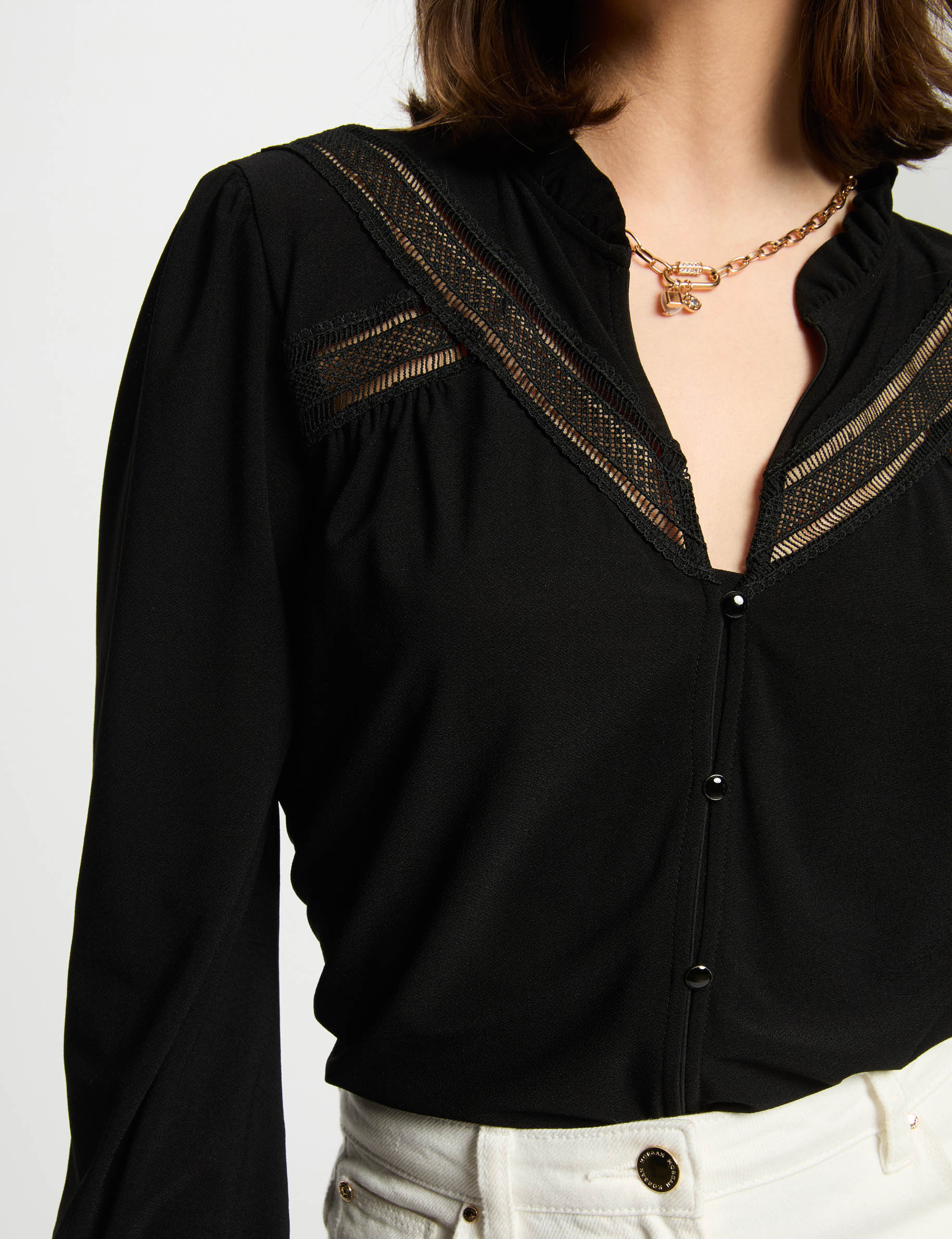 t shirt mit langen armeln schwarz damen T-shirt mit langen Ärmeln schwarz damen