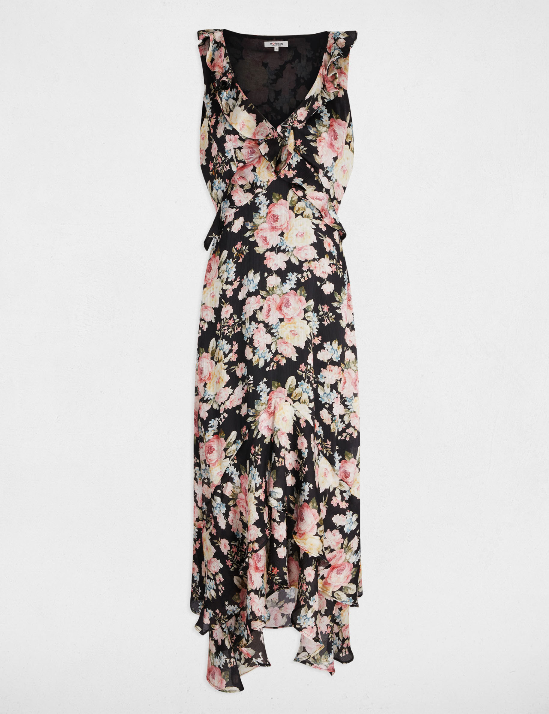langes gerades kleid mit print mehrfarbig damen Langes, gerades Kleid mit Print mehrfarbig damen
