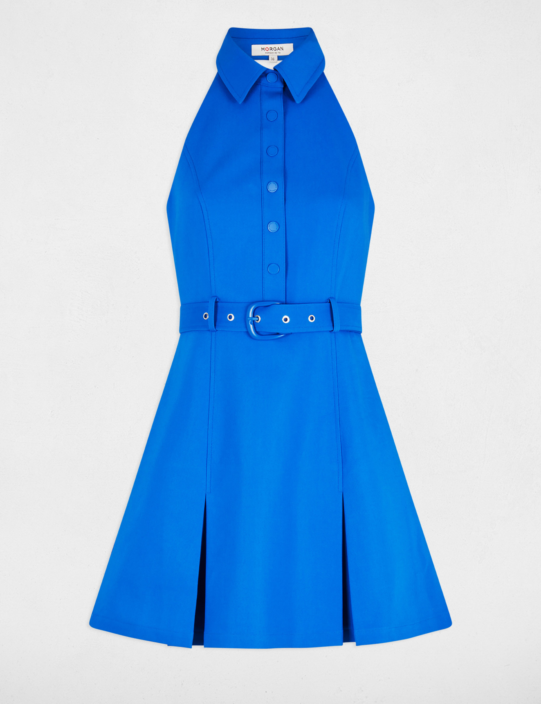kurzes figurbetontes kleid mit falten elektrisch blau damen Kurzes, figurbetontes Kleid mit Falten elektrisch blau damen